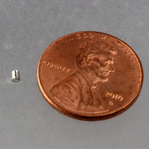 500 pcs of rhodium plated crimp tube - 1.5x1.5mm from California USA