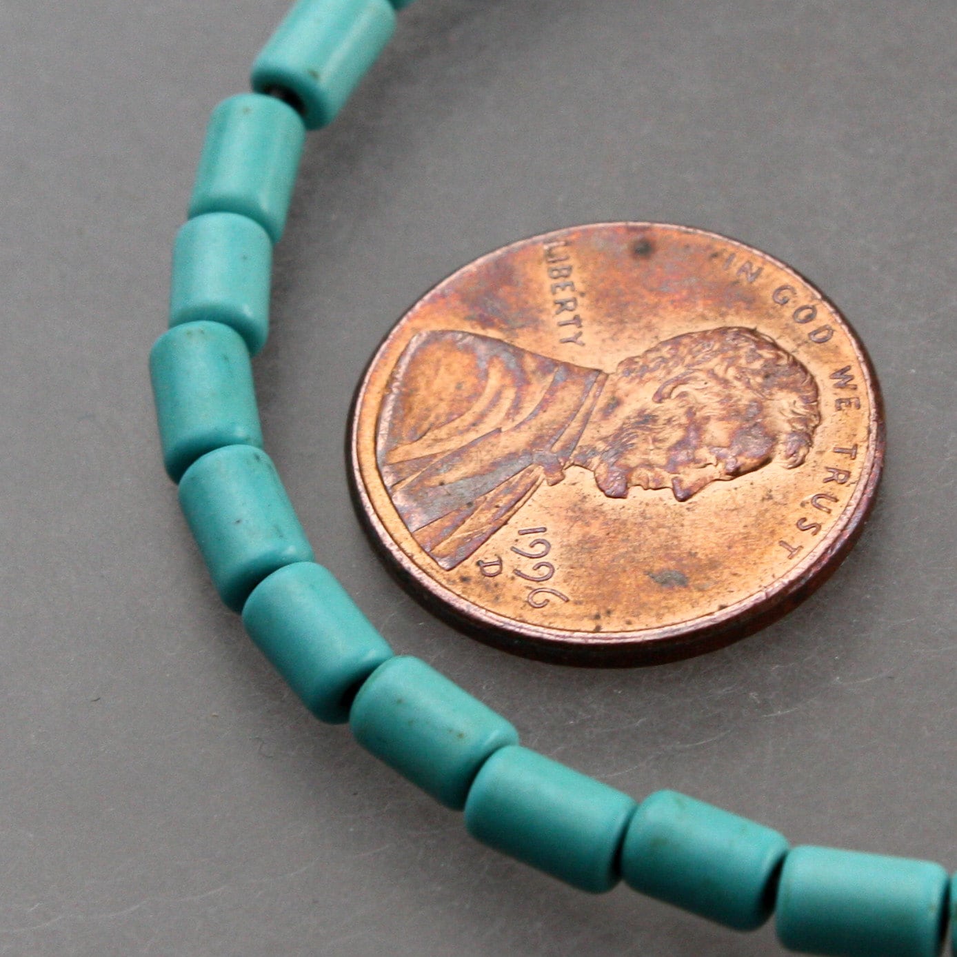 74 pcs Howlite Turquoise Tube Cylinder Spacer Beads - 3.6x5.4mm - about 16 inch