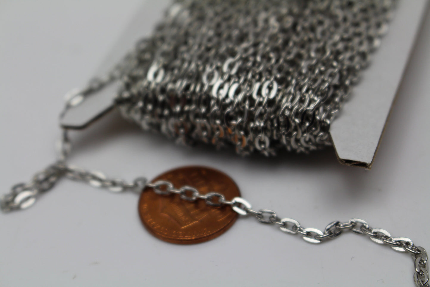 3/12/32/50/100 Feet Flat Cable Chain - Antique Copper/Brass/Rhodium/Gunmetal/Chamagne Gold/Black Plated - 3.7x2.5mm Unsoldered Link - 3725