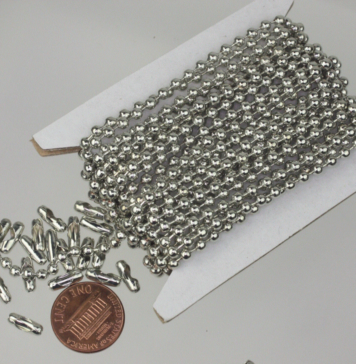 Sample 3 feet Antique Brass/Copper/Rhodium/Gunmetal/Champagne Gold/Black Big Chunky Ball chain - 3.2mm - with 5 Pcs FREE Connector