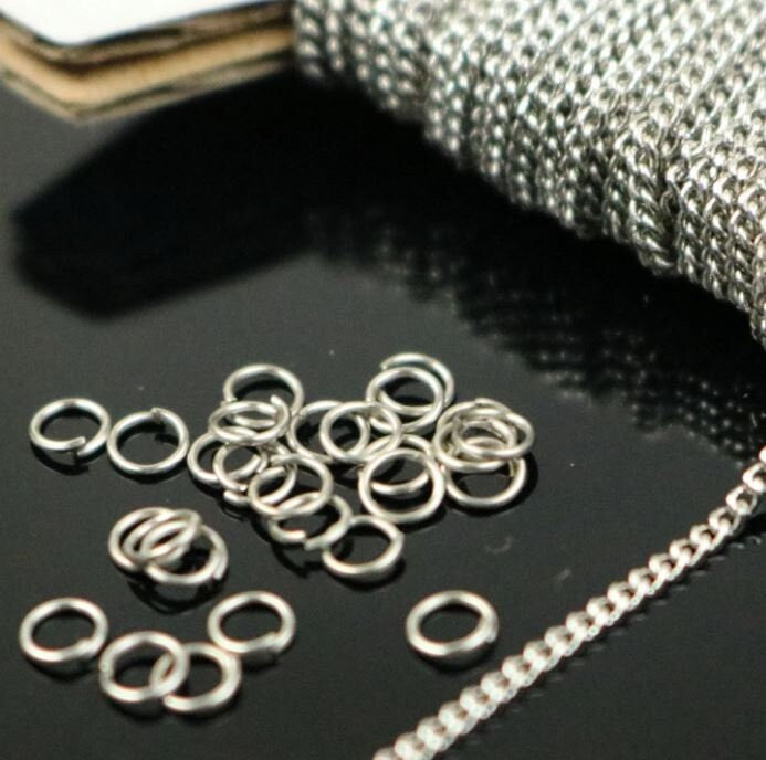 10/32/50/100/300 ft Reel Gunmetal FACET Tiny Dainty Micro curb chain - 1.3mm soldered link - FREE adequate jump ring (100 pcs) - 1.3F