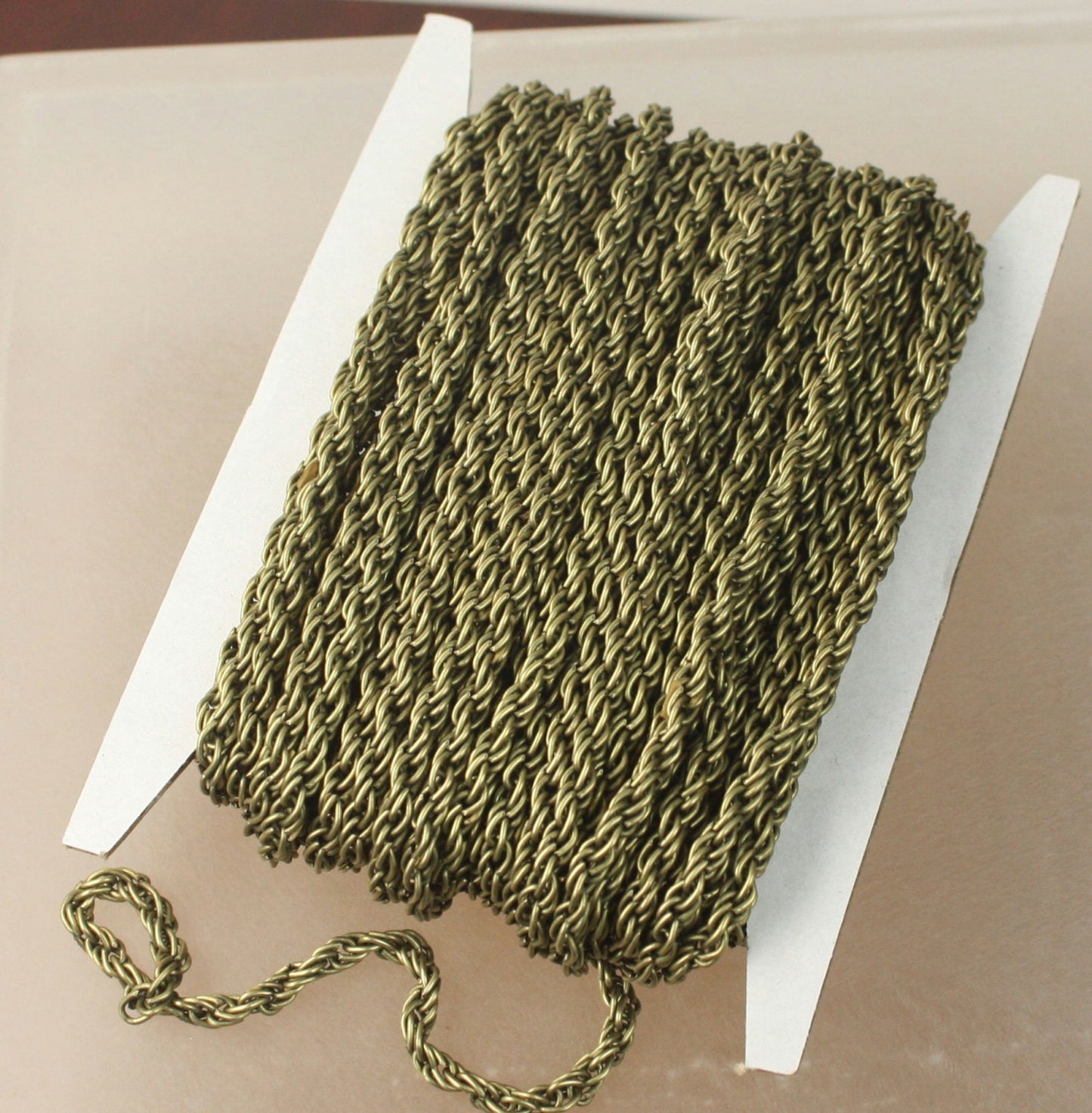 NEW 10 ft of Antique Brass Plated BIG Heavy Fashion Rope Chain - 3.5mm Thickness - 35ROPE
