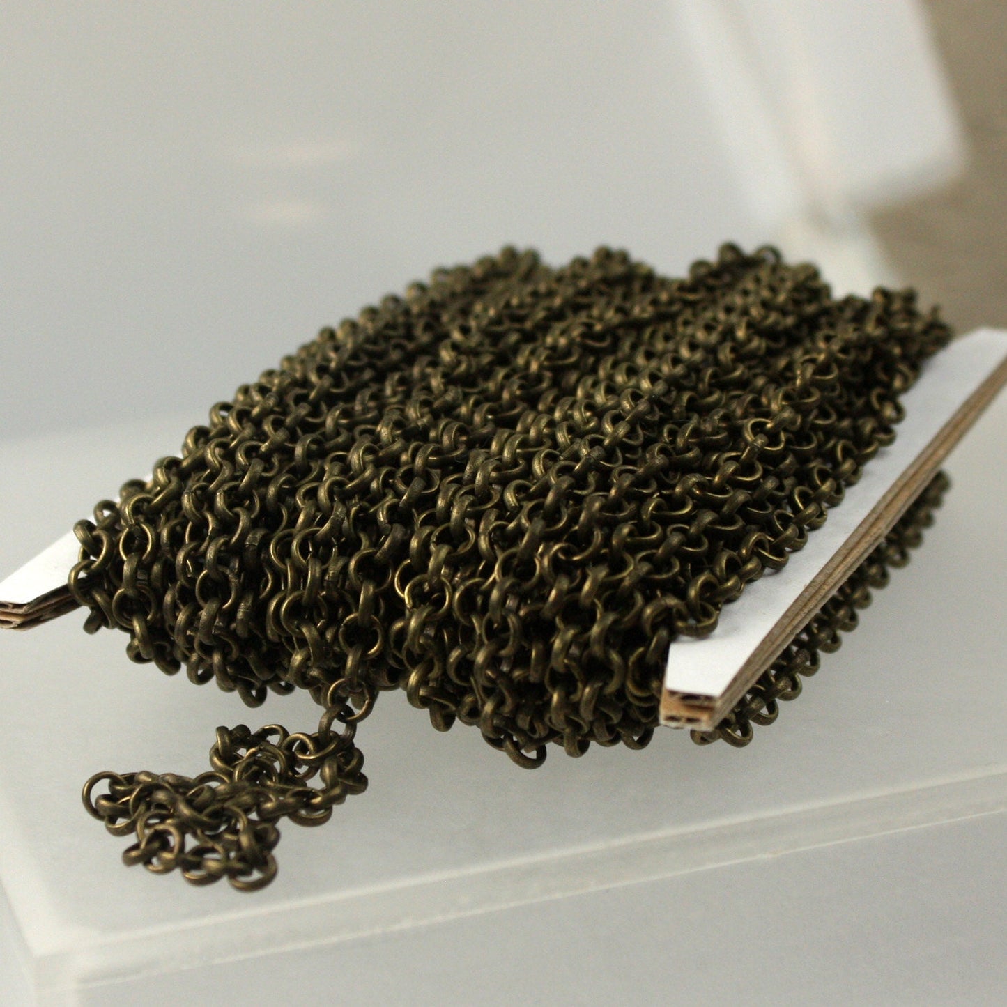 Antique Brass Rolo Chain bulk Chain, 32 ft of Rolo Bronze Cable Chain 4.7mm - Unsoldered Links - Necklace Bracelet Wholesale Bulk Jewelry