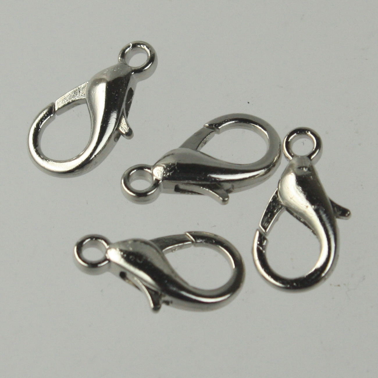 NEW New 20 pcs of Rhodium Plated extra LARGE 16mm lobster claw clasp - 16x9mm - Ship from California USA