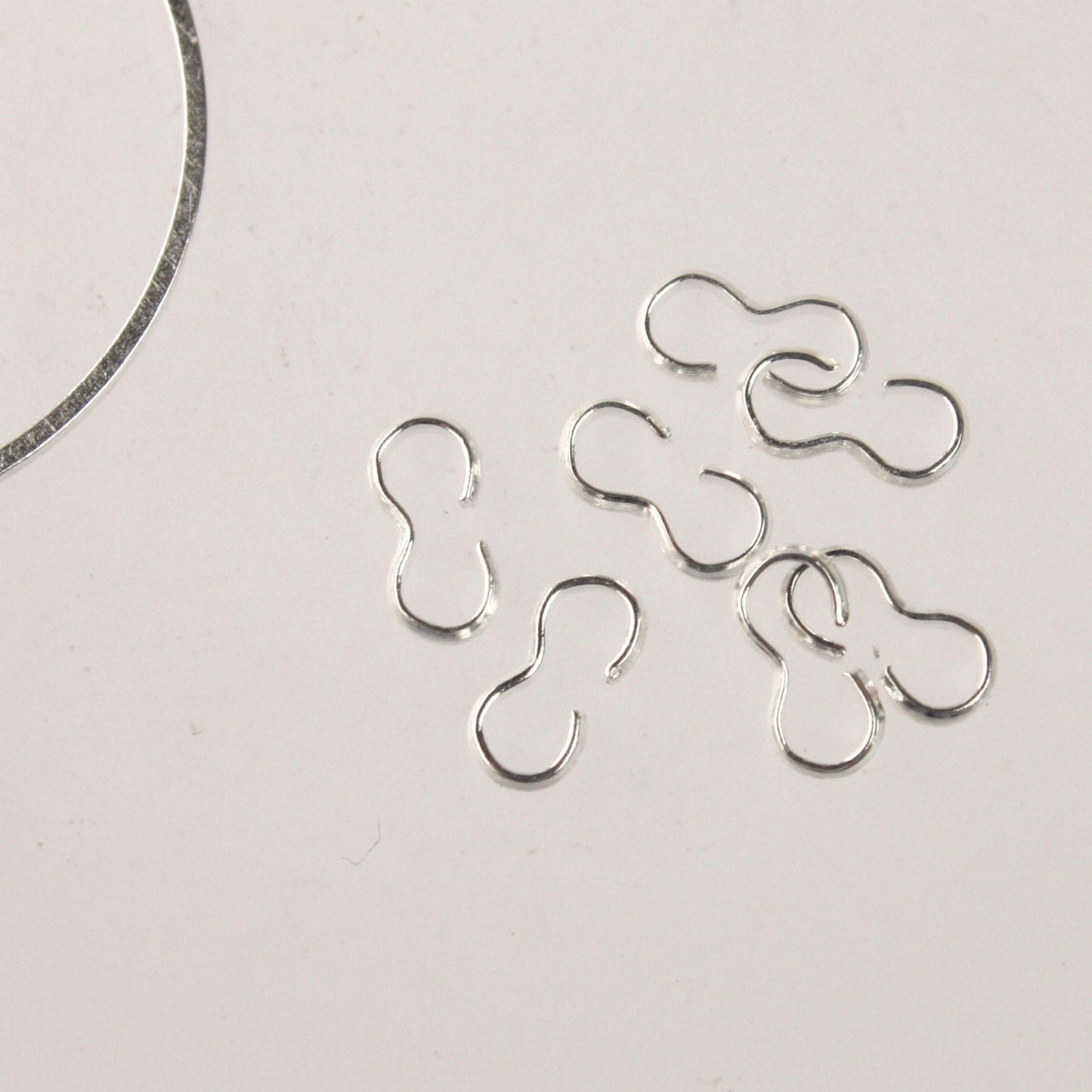 500 Silver Plated 3 Shape Connector Link - 8x4mm