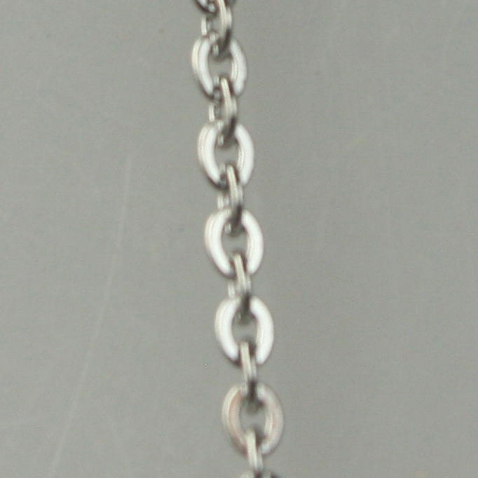 Ready to Wear Stainless Steel FLAT Cable Chain Necklace - 3x2mm - 0.6mm - 16/18/20/24 inch - with High Quality Lobster Clasp - STNECT06