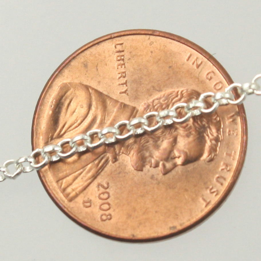 10 feet Sterling Silver Plated ROLO Chain bulk, SOLDERED Rolo Chain - 2.0mm 2mm Soldered Links - Wholesale Bulk - 2.0BL