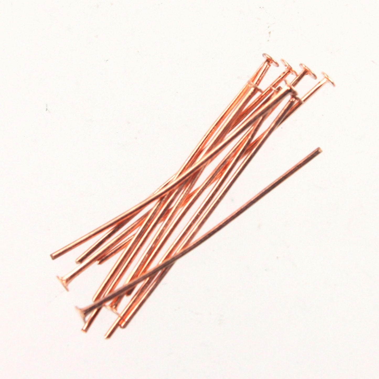 300 pcs of Bright Copper Flat headpin - 1 inch 26mm 22Gauge - Ship from California USA