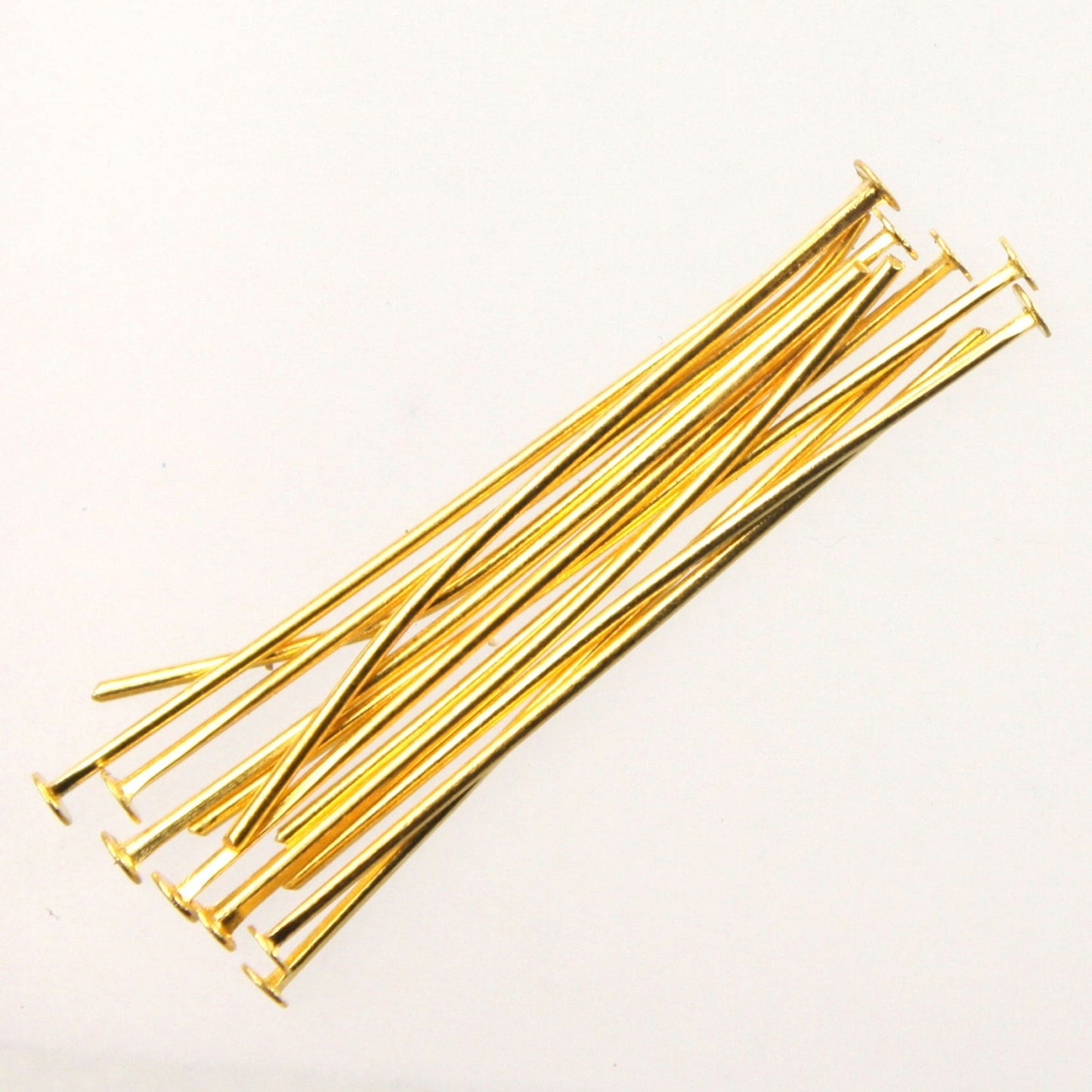 300 pcs of Gold Plated Flat headpin - 1 inch 26mm 22Gauge - Ship from California USA