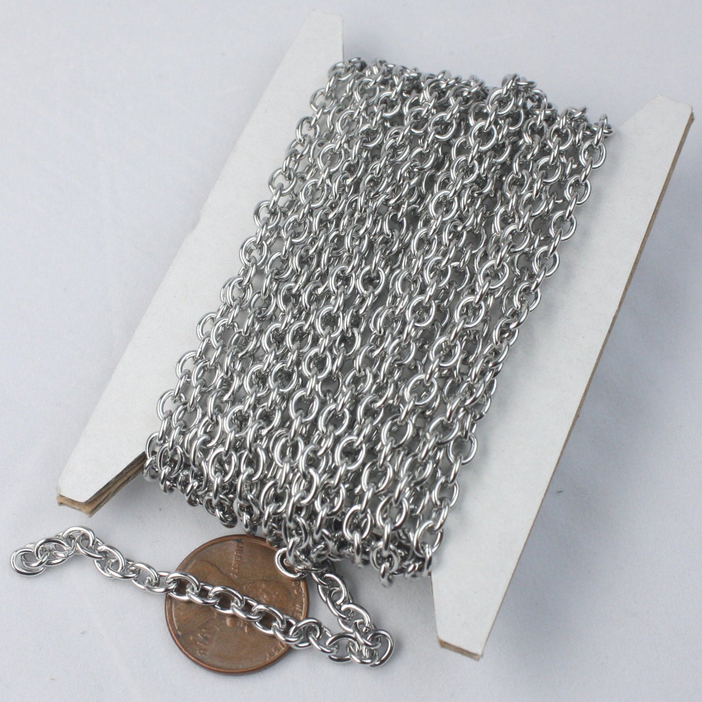 10 feet of Stainless Steel chain bulk, Sturdy Chunky Heavy Cable chain - 5.2x4.0mm 1.0mm 18G Unsoldered Link