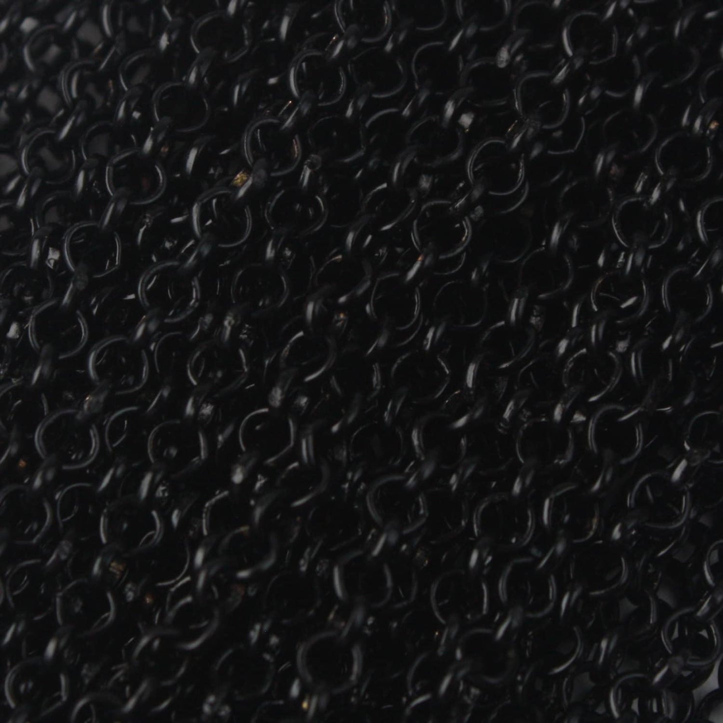 Black Rolo Chain bulk Chain, 32 ft of Rolo SOLDERED Cable Chain 3.1mm - Soldered Links - Necklace Bracelet Wholesale Bulk - 3.1BL