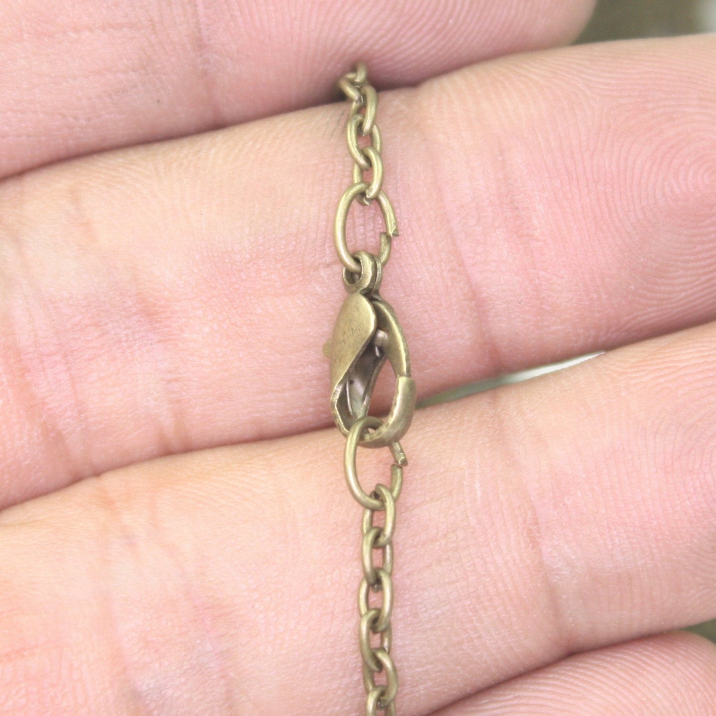 50 pcs of Ready to wear Antique Brass, Bronze Cable Chain Necklace with Lobster Clasp - 24inch(60cm) - NEC07S-24