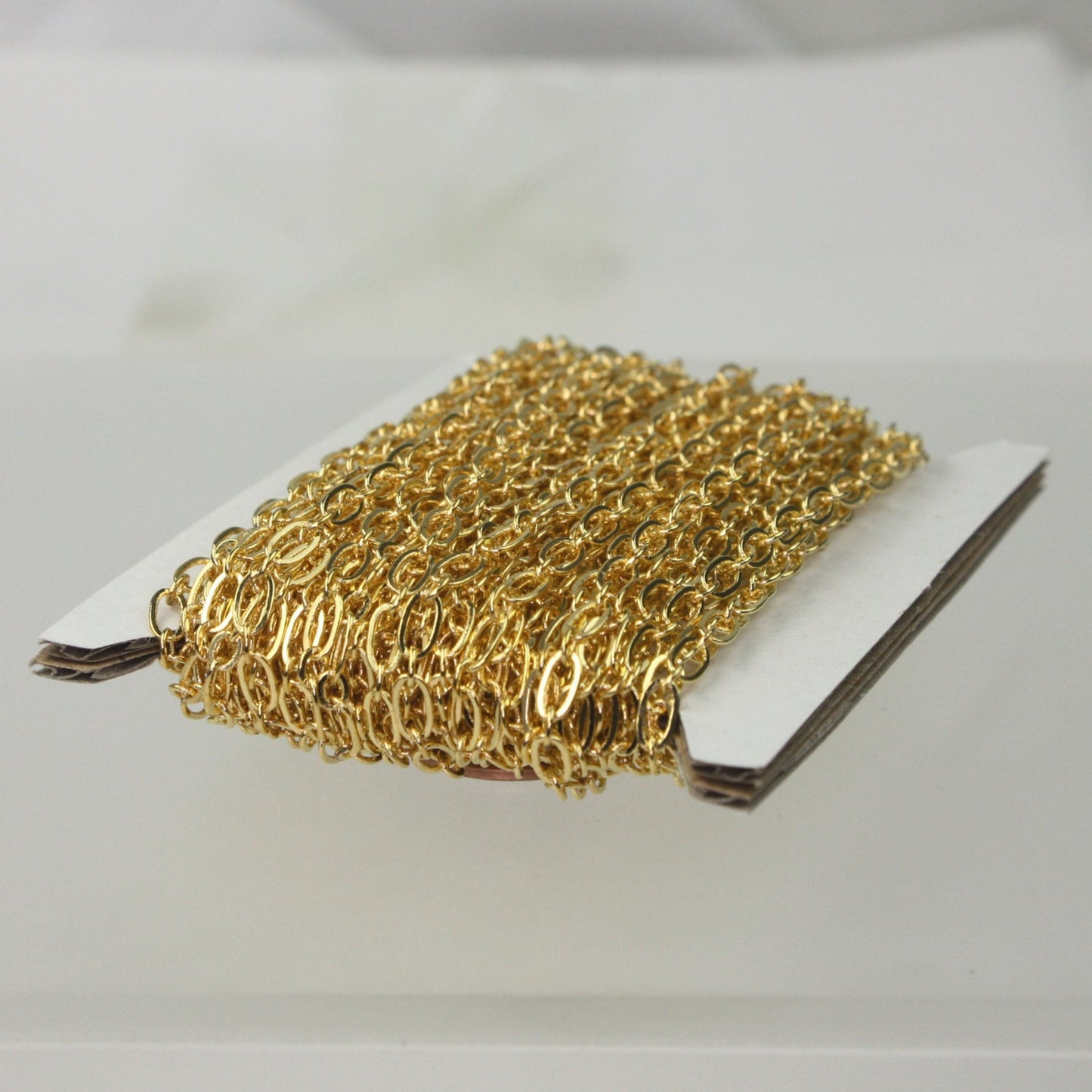 Gold Plated Chain bulk, 10ft spool of Long and Short Chain SOLDERED Chain Necklace Bracelet Wholesale Chain - 6x3mm 4x3mm Soldered