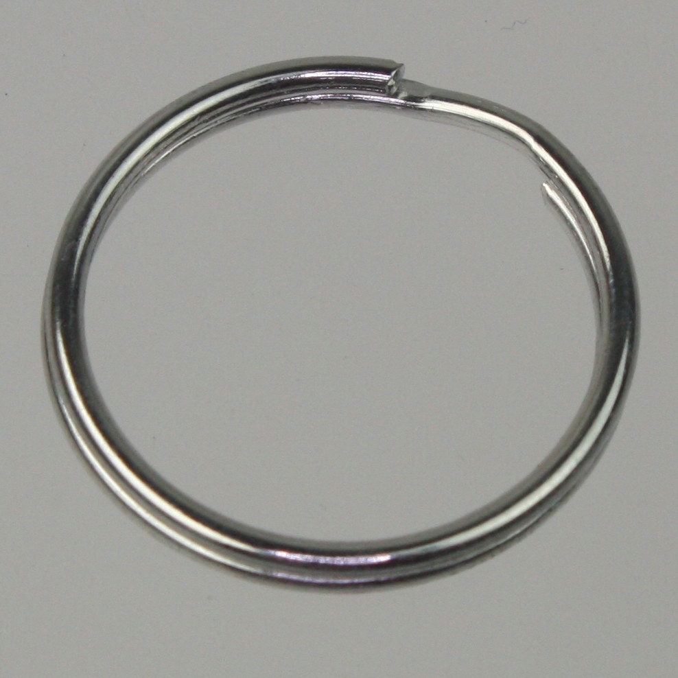 50 pcs of rhodium Plated Split Ring Keyring Key Chain Fob - 25mm 1 inch - ship from California USA