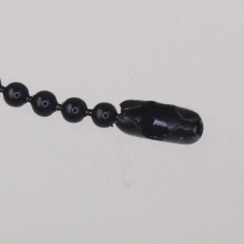 Black facet BALL Chain - 10ft. spool of Bulk Ball chain Necklace Bracelet Wholesale - 1.5mm w/ FREE 10 connectors (Insert)