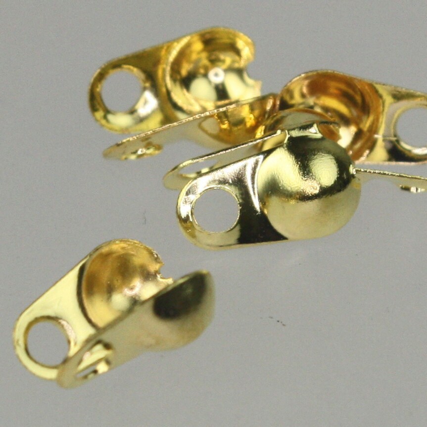 32 ft spool of Gold plated BIG ball chain - 3.2mm with 10 connector(Crimp) - 32BALL