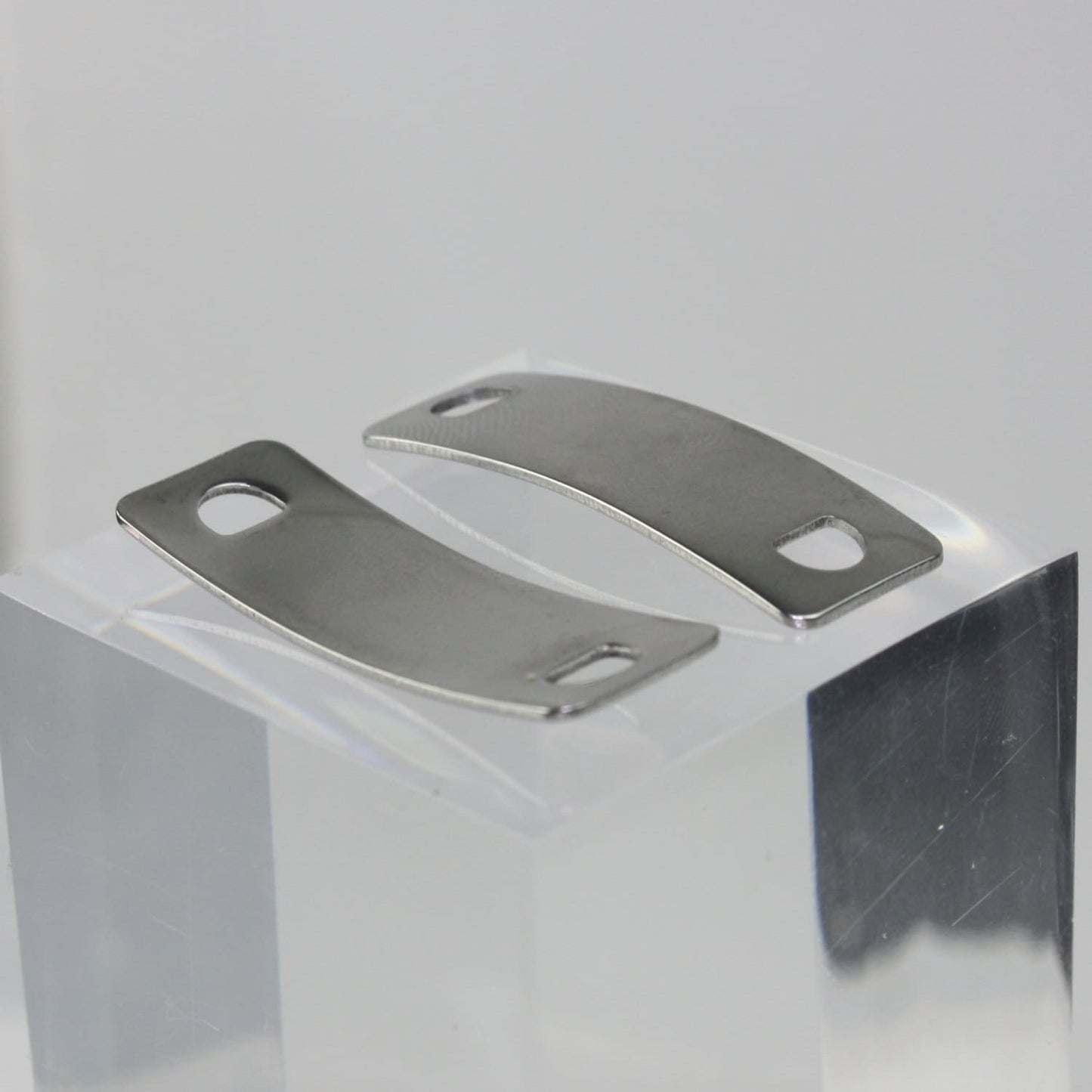 5 pcs Stainless Steel Bracelet Tags Stamping Link Blanks - about 1/2"x1-1/2" Rectangle Blank Message Metal Bar - Instant Ship - USA