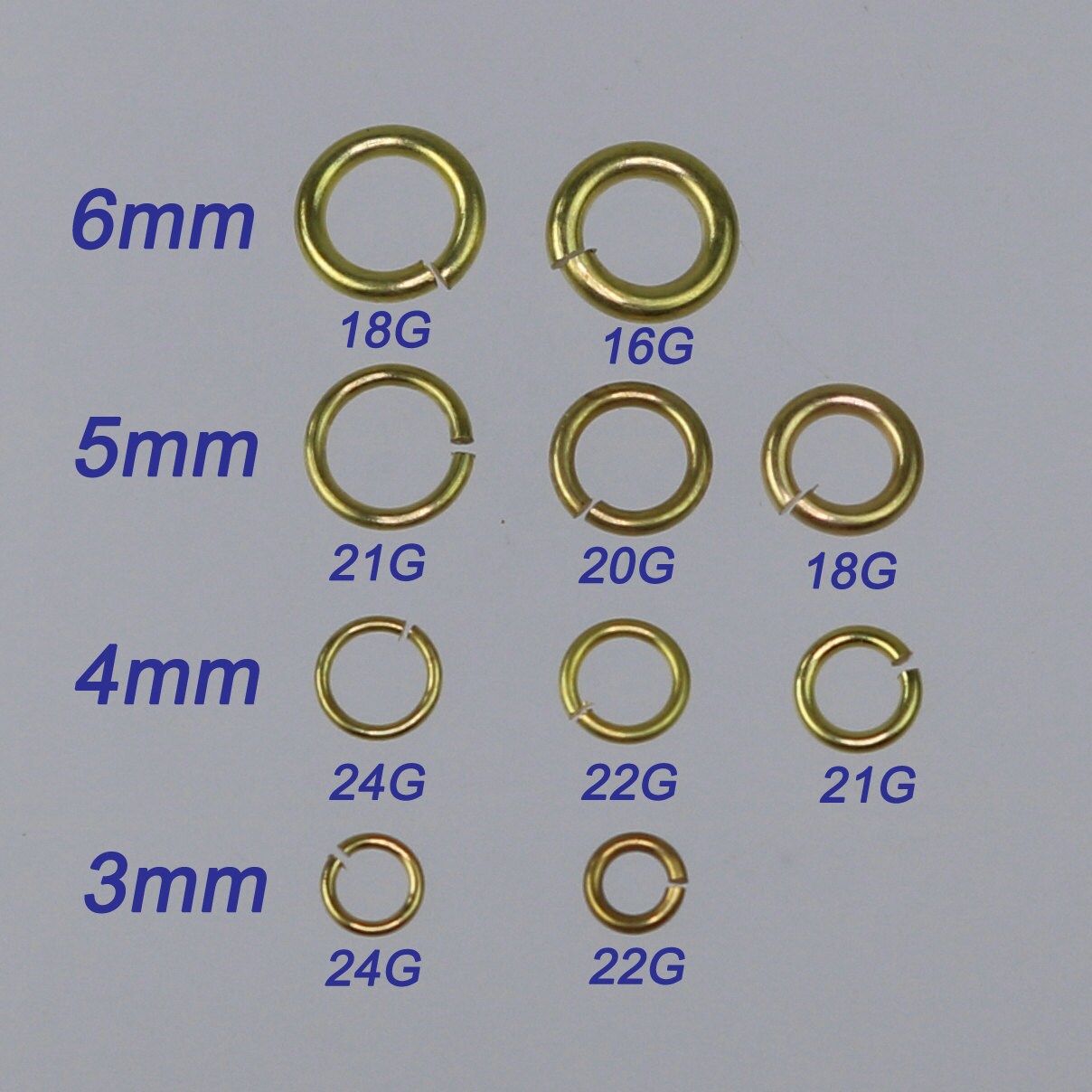 150 RAW Brass Bronze Jump Rings Jumprings - 6mm 16 Gauge 16G (1.2mm) - Clean Edge Cut Saw Cut Jumprngs - ship from California USA