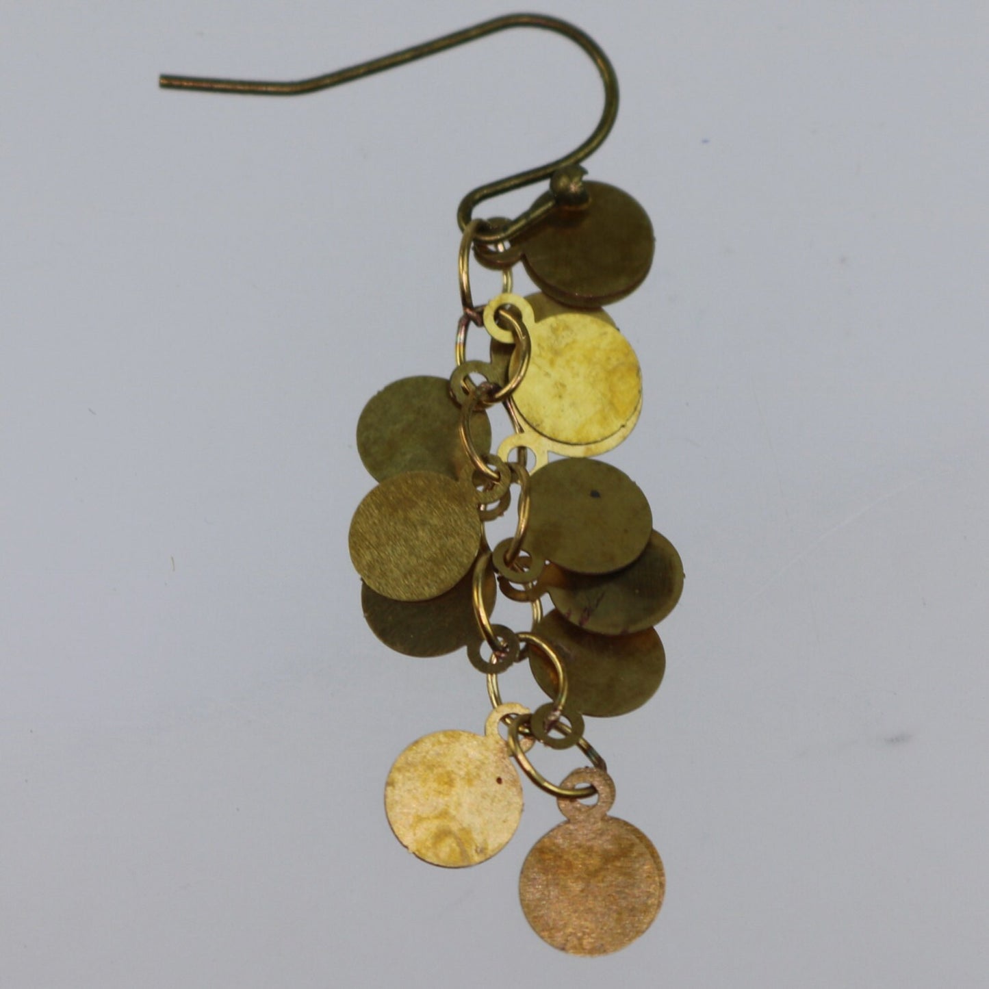 one Foot Antique Bronze Chain with Disc Coin - 6.2mm for Earring Bracelet Necklace - ship from California USA