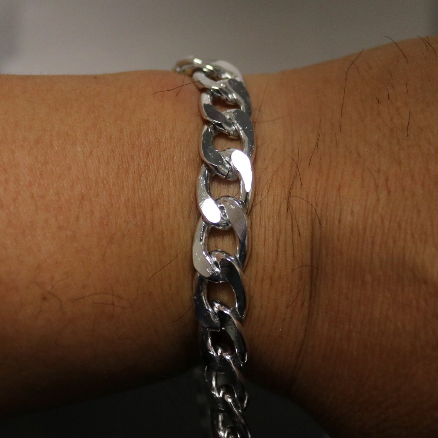 3ft Aluminum Chain Chunky Facet Curb Chain - Silver TARNISH Resistant Tarnish FREE Anti Tarnished Silver Finished - 17x11mm 3.0mm - A057