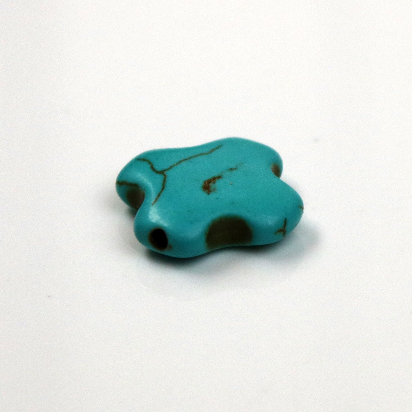 1/5/25 pcs Cross Beads - Howlite Turquoise CROSS Pendant Beads - 15x15mm 4mm thickness