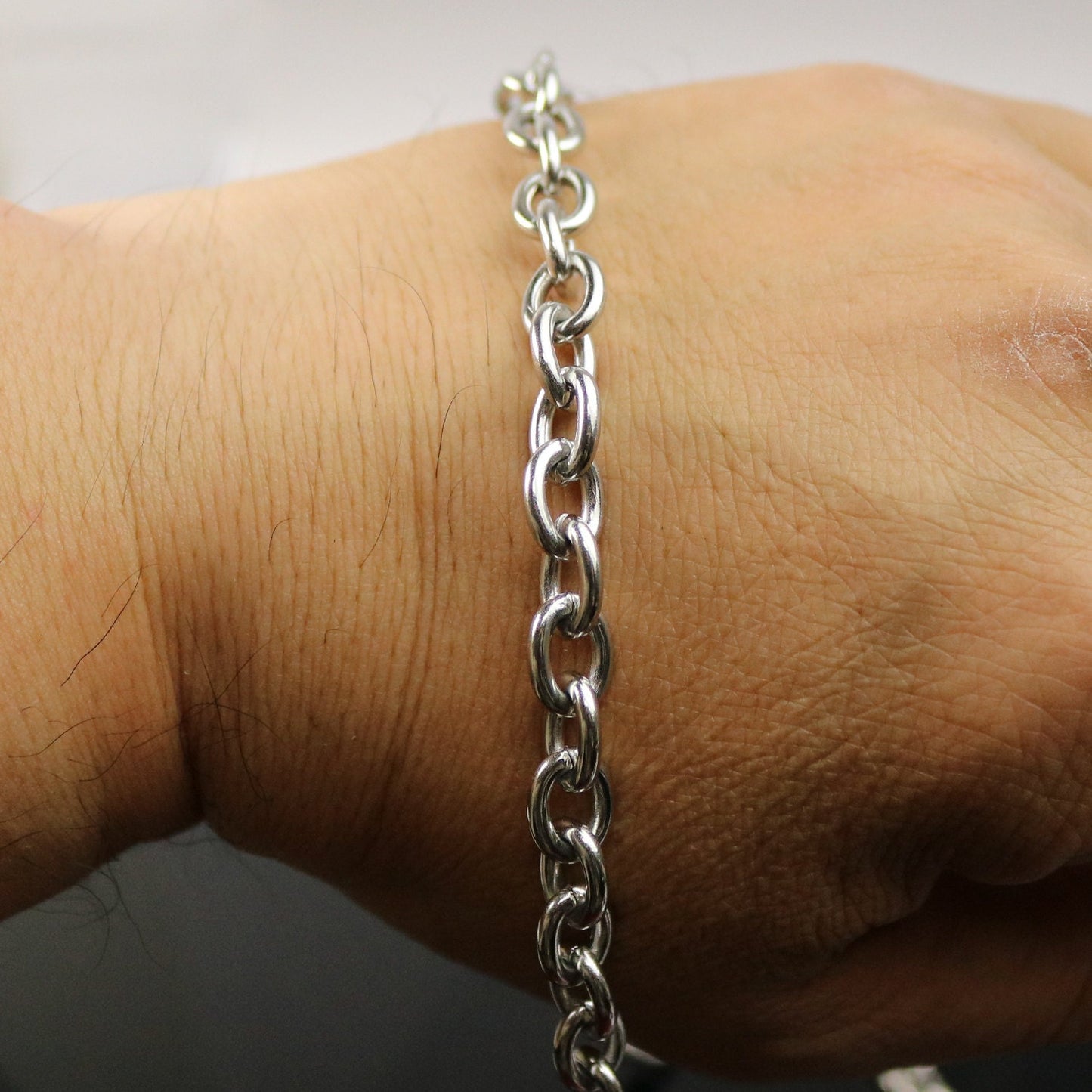 Stainless Steel MEN's Chunky Cable Chain Necklace - 22 inch (55 cm) 2.0mm Thickness