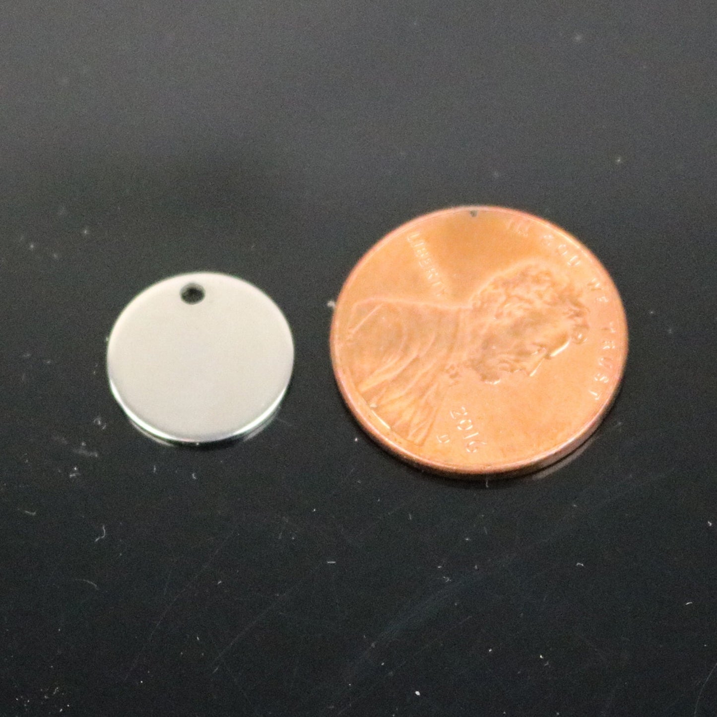 50 pcs of 12mm 1/2 inch Stainless Steel Stamping Blanks - 12mm 1/2 inch 18 gauge 1.0mm thickness - Blank Stamping Metal Flat Discs Tags