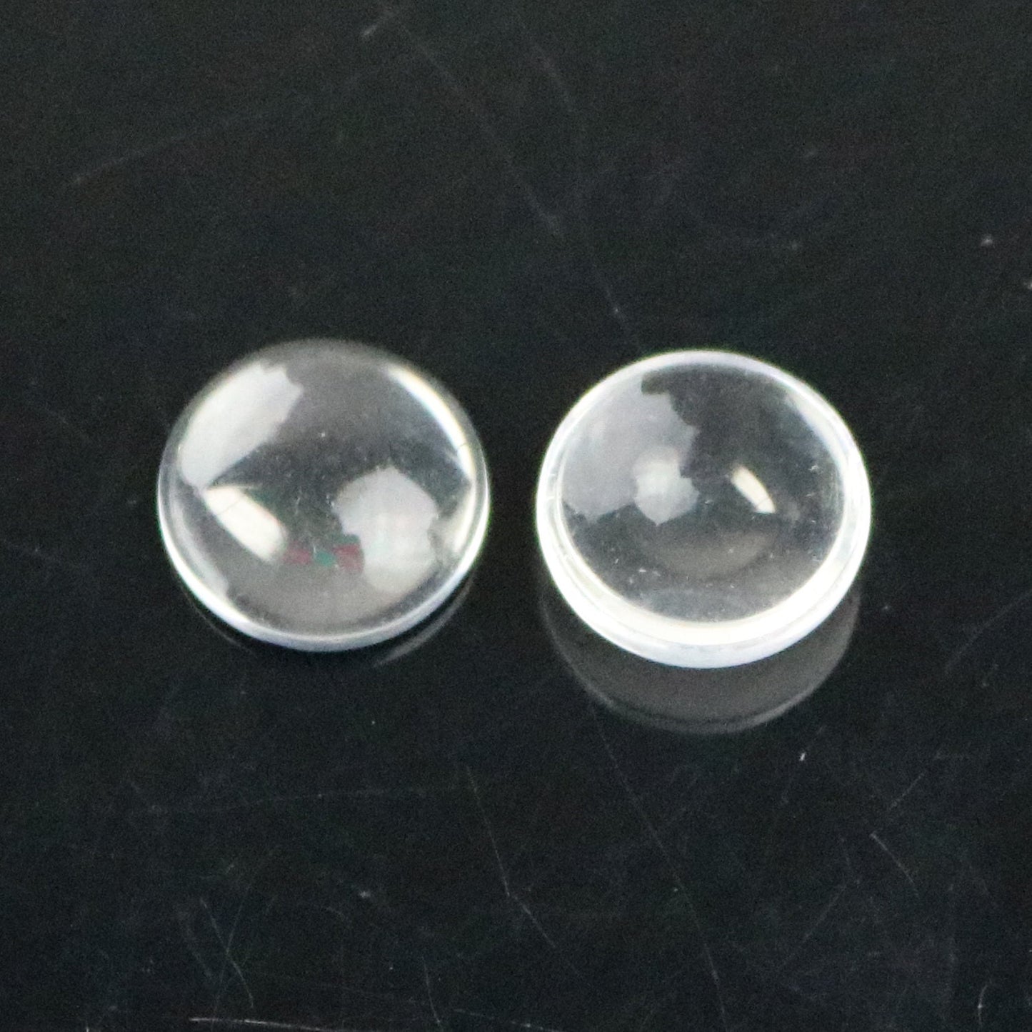 100 Glass Cabochons - 12mm 1/2inch - 4.5mm thickness -Circle Domed Magnifying Clear Round Glass Cabochon for Cameo Pendants, Photo Jewelry