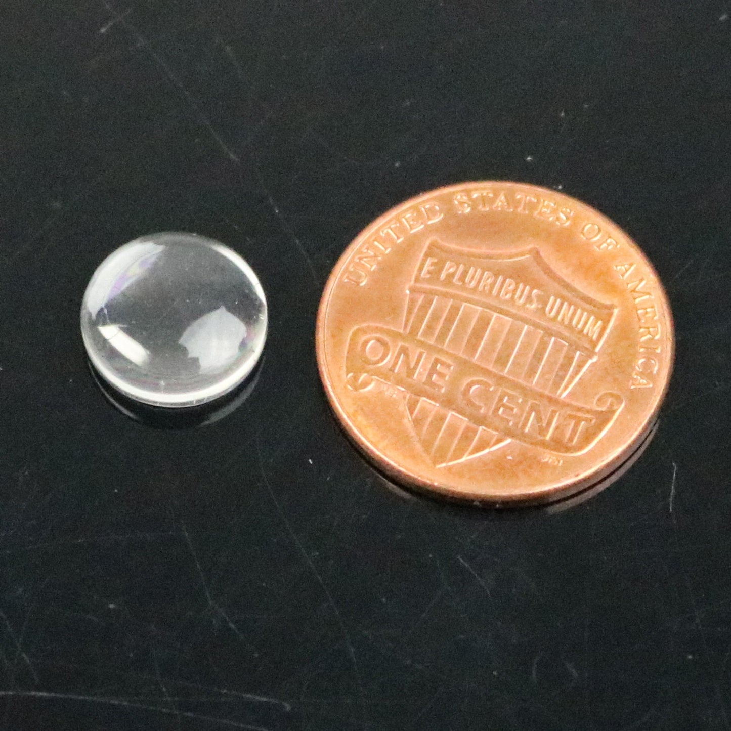 100 Glass Cabochons - 10mm 3/8inch - 3.8mm thickness -Circle Domed Magnifying Clear Round Glass Cabochon for Cameo Pendants, Photo Jewelry