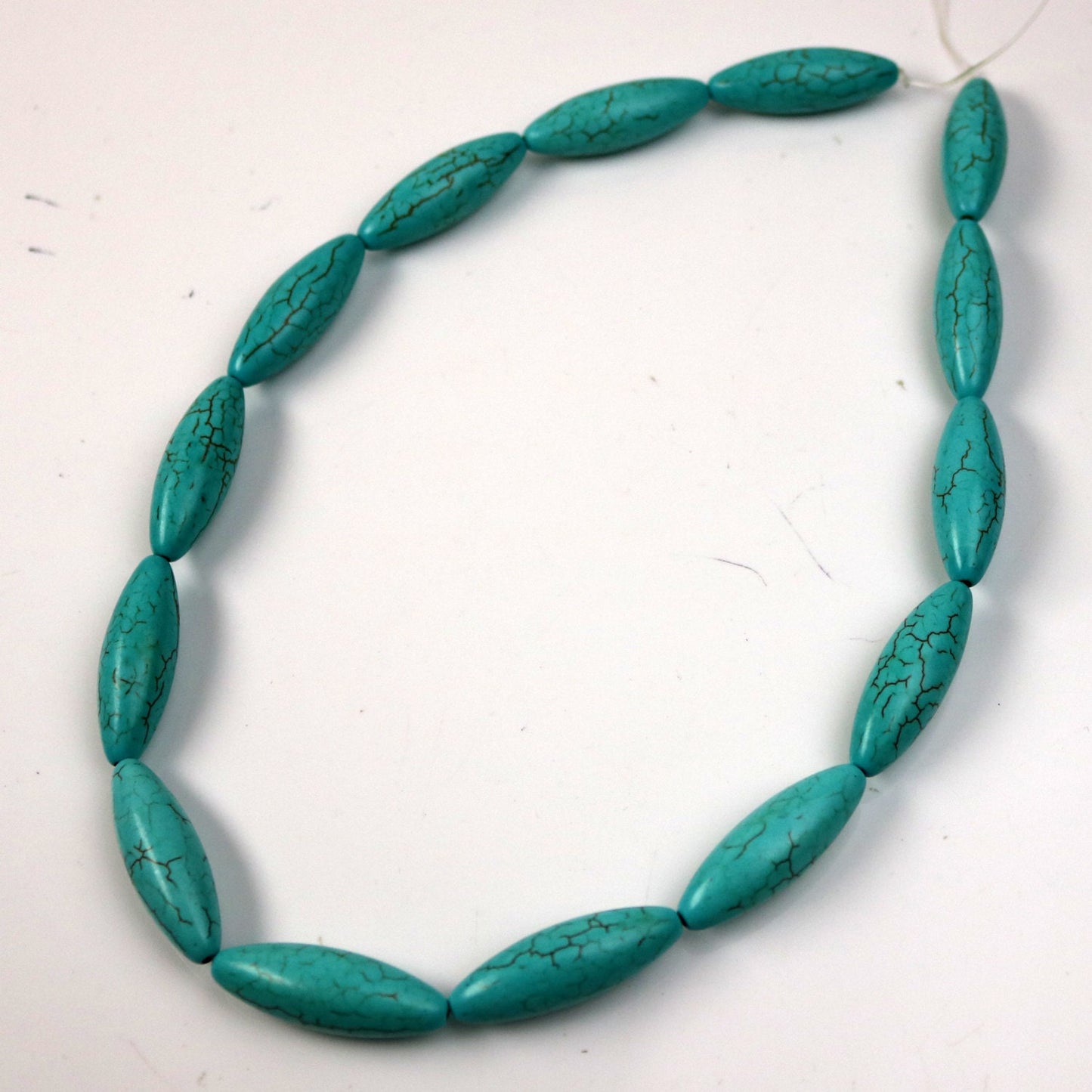 10 pcs Barrel Beads Howlite Turquoise Barrel Pendant - 30mm 10mm thickness