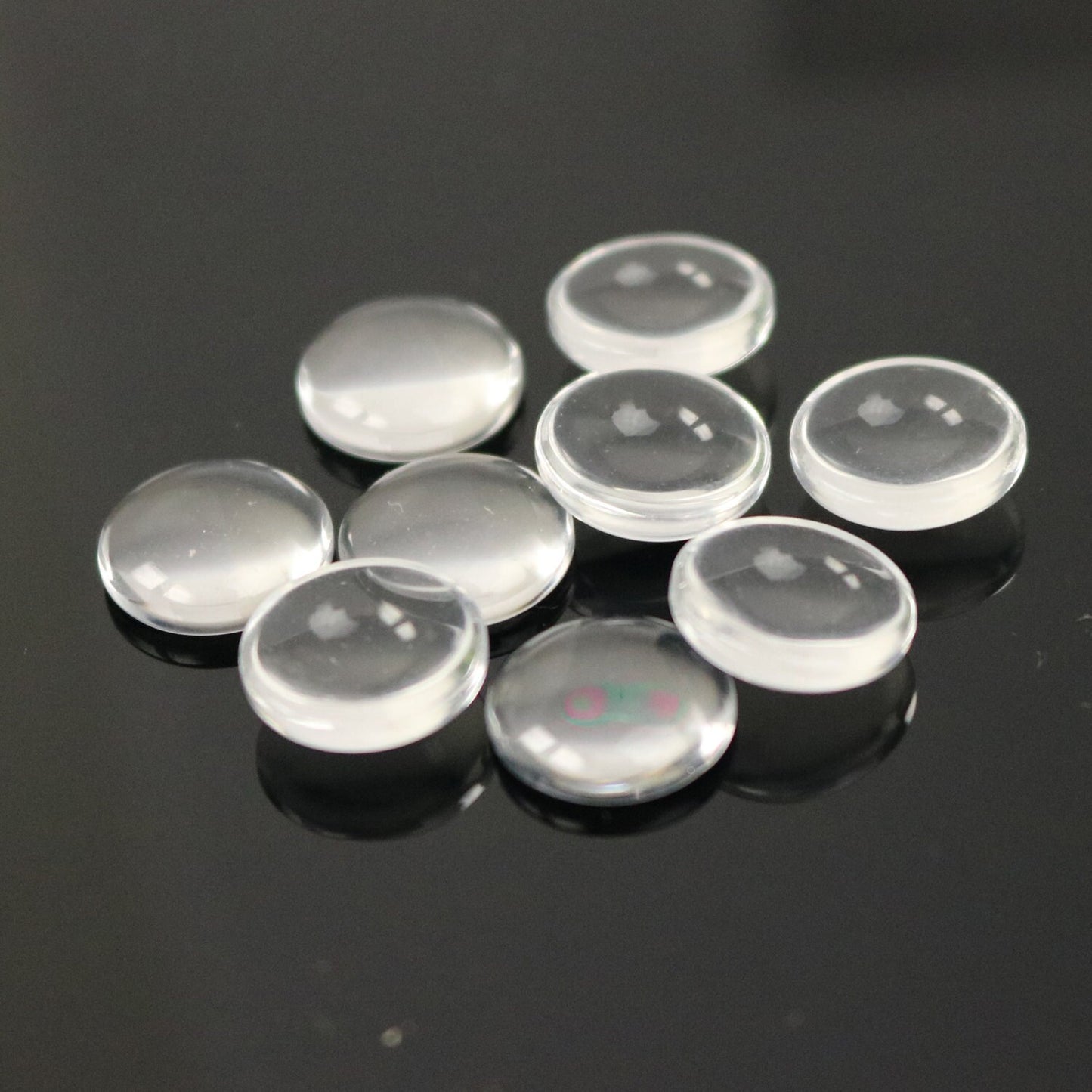 Pendant BEZELS with GLASS Magnifying Domes Cabochon - 5 sets 10 pcs - 12mm 1/2 inch Antique Brass Bezel and Circle Domed Glass Cabochon