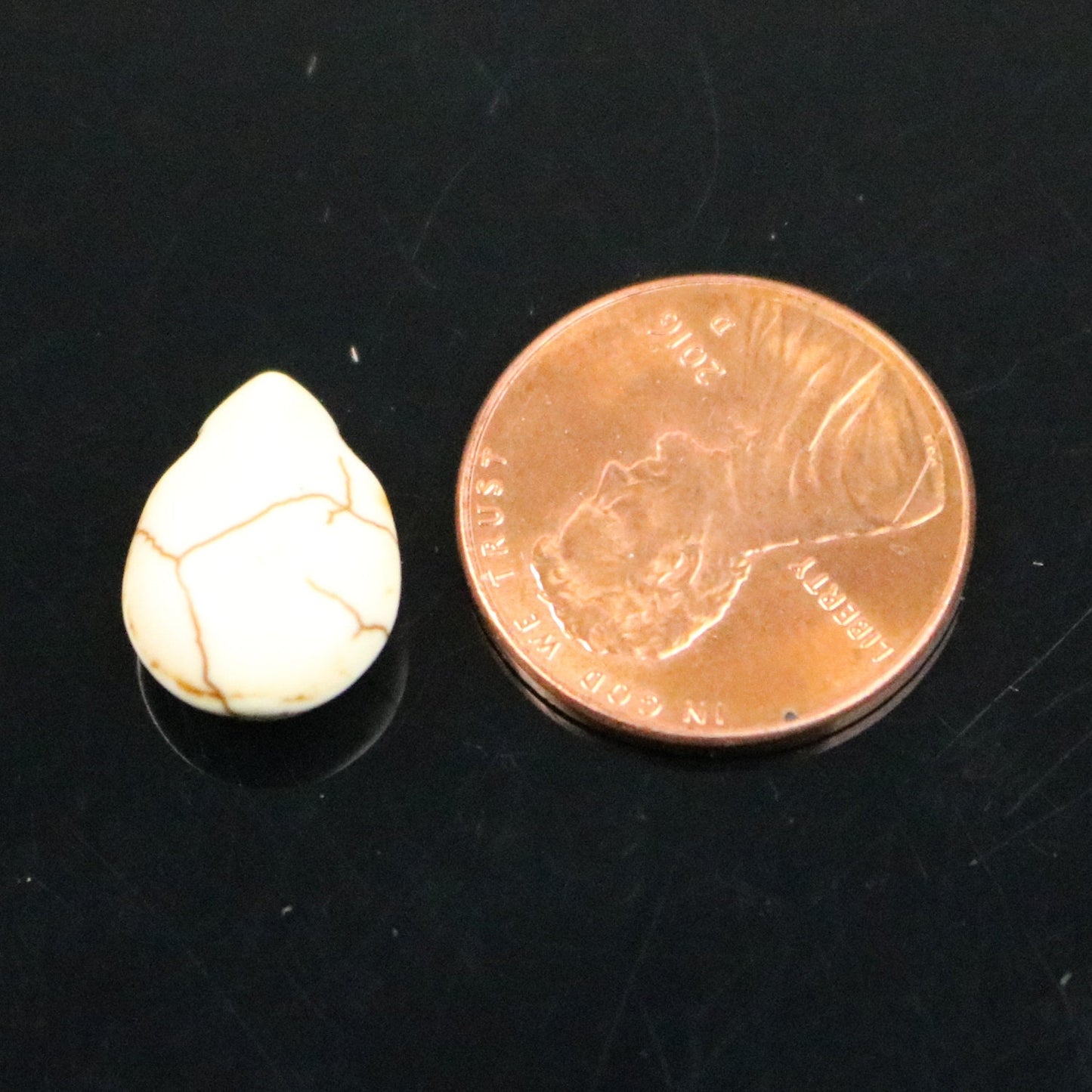 74pcs Howlite Turquoise IVORY Teardrop Briolette Drop Beads - 10x14mm