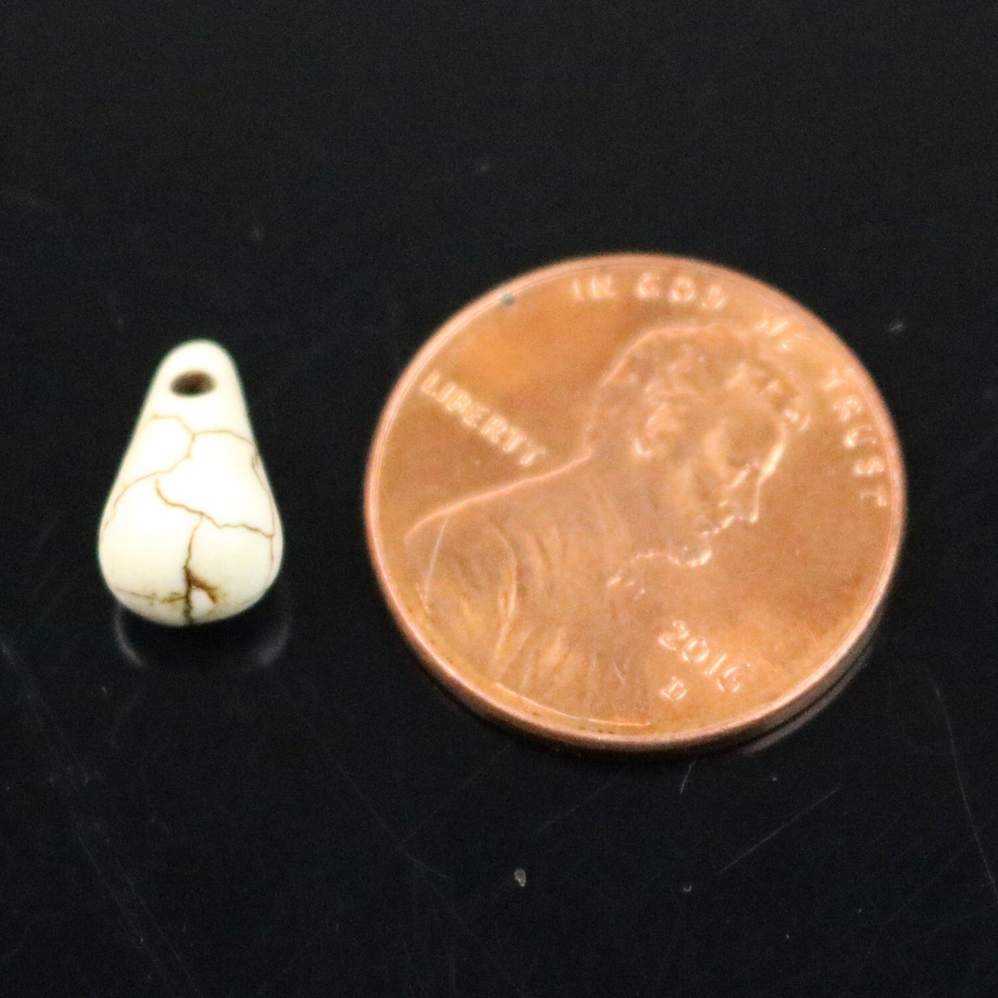 100pcs Howlite Turquoise IVORY Teardrop Briolette Drop Beads - 11x6mm