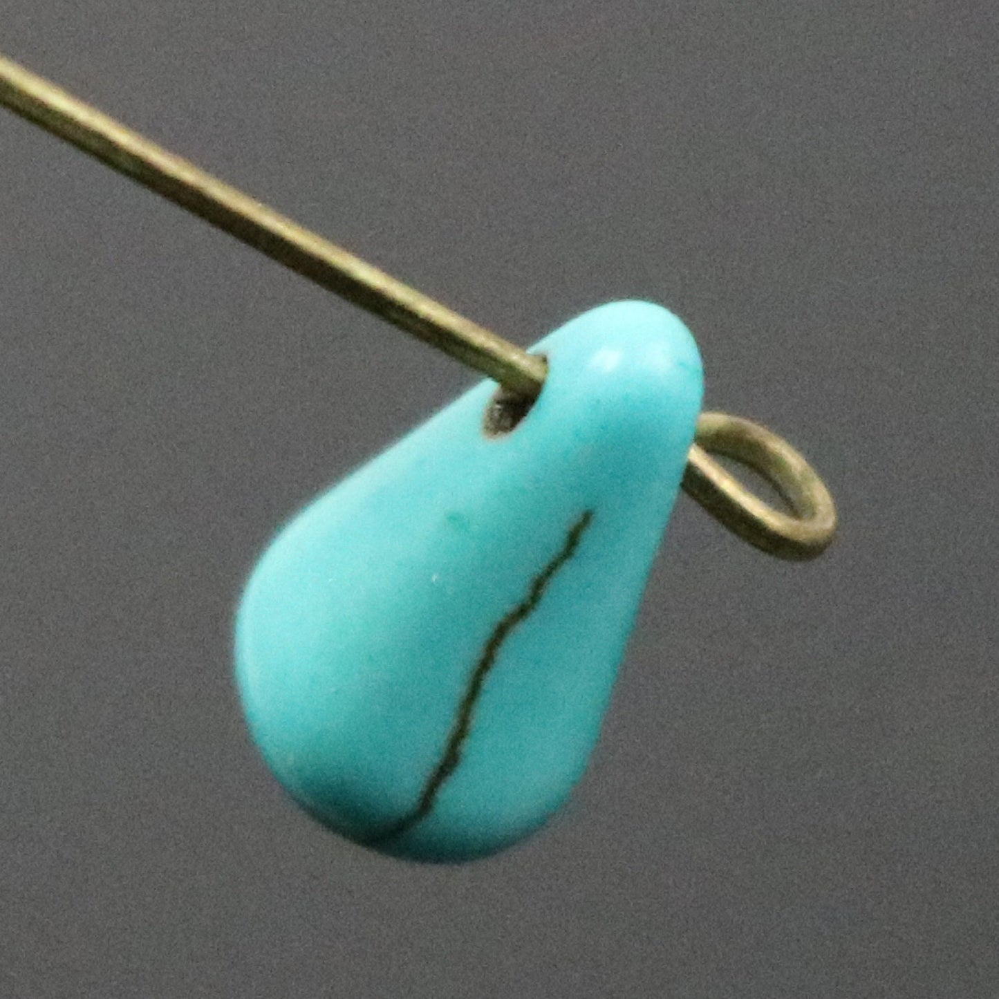 100pcs Howlite Turquoise BLUE Teardrop Briolette Drop Beads - 11x6mm