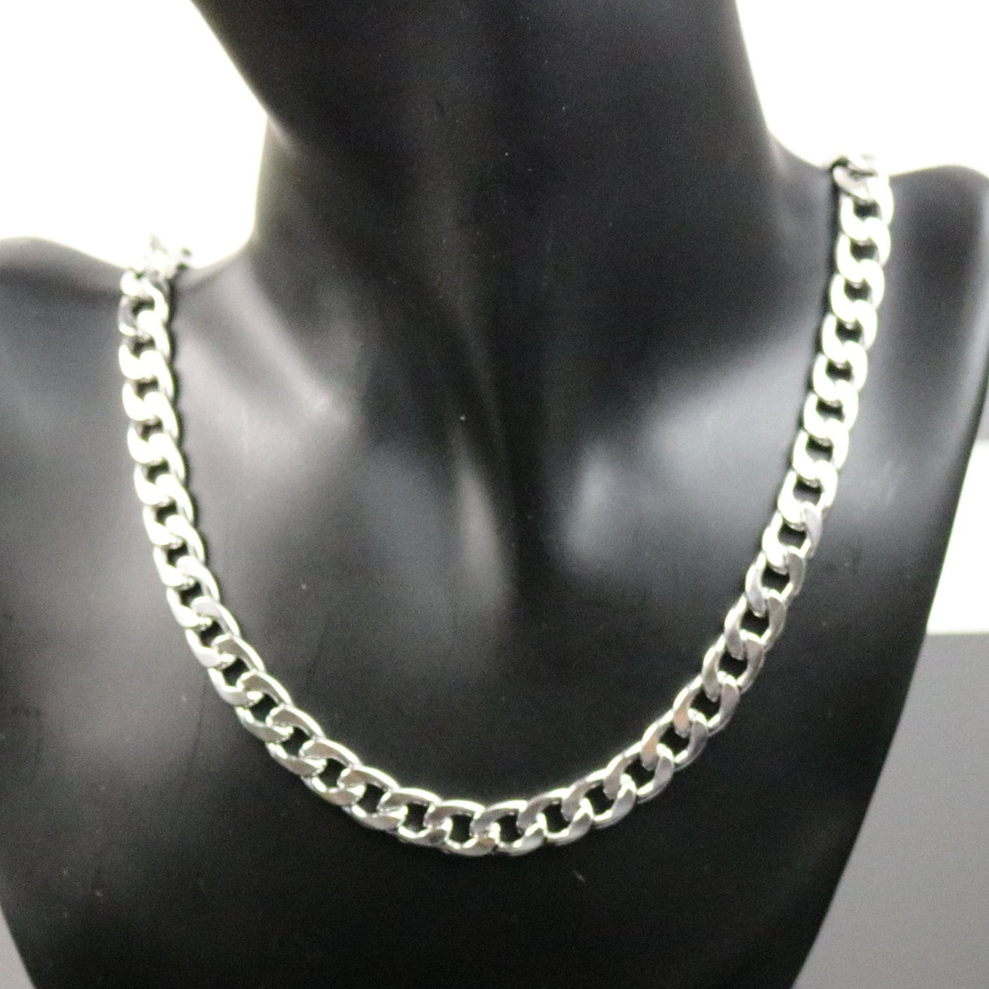 Stainless Steel Ready to Wear Chunky Cuban Curb Chain - 22 inch (55 cm) - 7.6mm width 2.0mm thickness Chunky Premade Chain Ship from USA