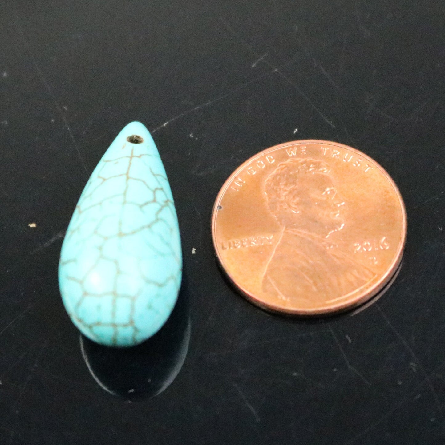 20pcs Howlite Turquoise Teardrop Briolette Drop - 11x26mm Ship from California USA
