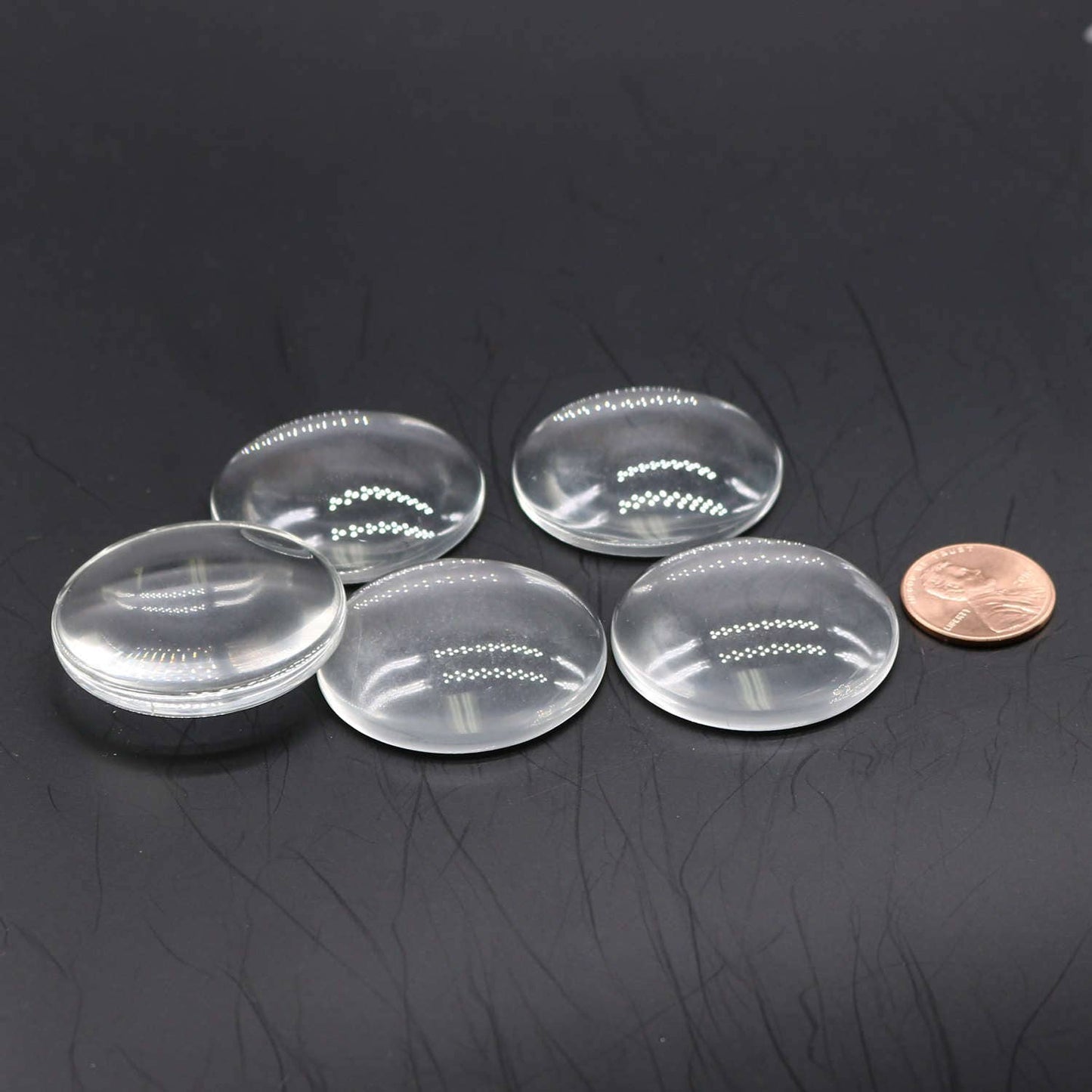 Pendant Big BEZELS Link w/GLASS Magnifying Domes Cabochon - 5 sets 10 pcs - 35mm app. 1-3/8inch Antique Brass Bezel and Glass Cabochon