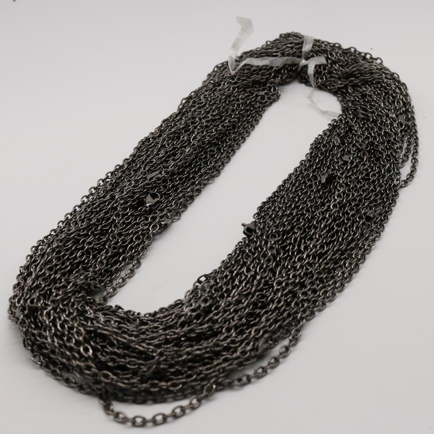 5 pcs of Ready to wear Chunky Cable Chain Necklace 60cm (about 24inch) - Antique Brass 5x3.5mm 0.9mm Cable Chain Necklace w/ Lobster Clasp