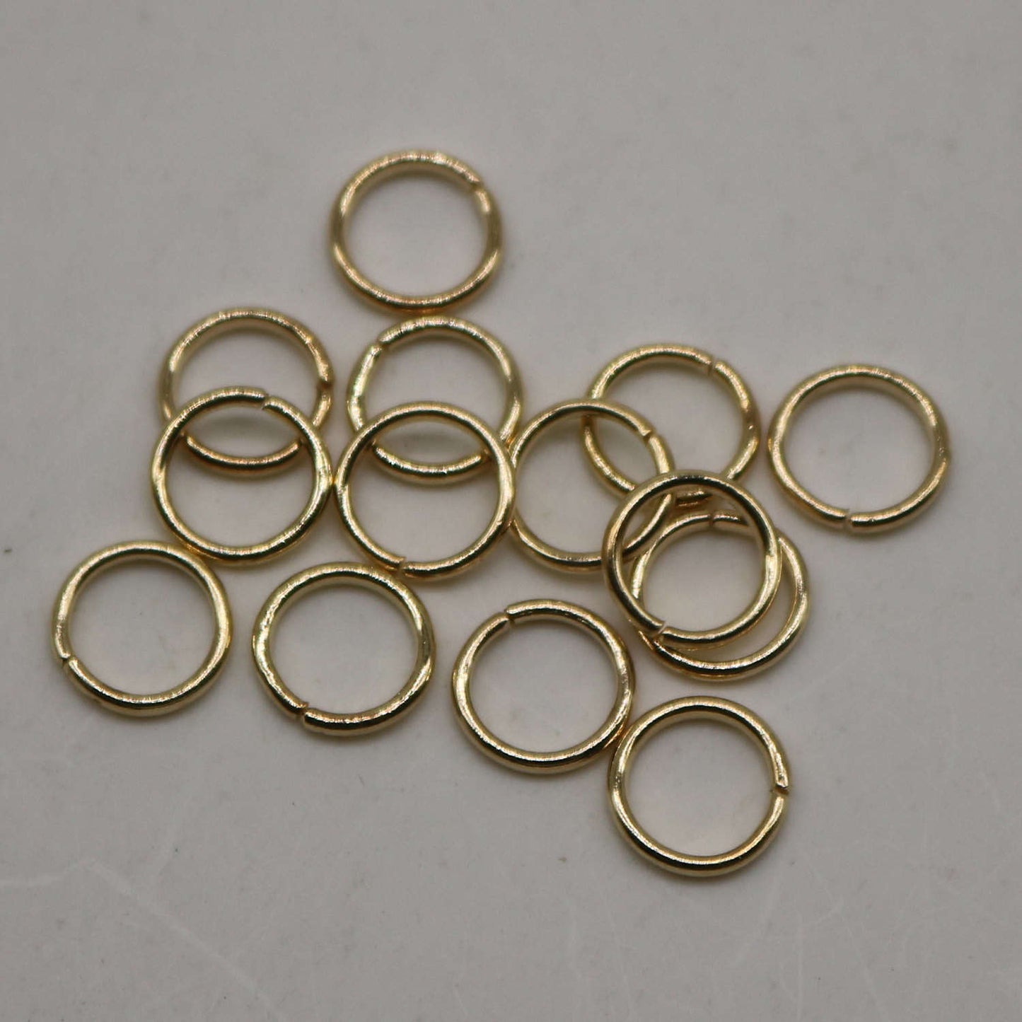 100 pcs of 8mm Thick Jump Rings - Pinky Gold (Champagne Gold) Jumpring 8x1.0mm 18 Gauge 18G Bulk Jumprings Open O Ring
