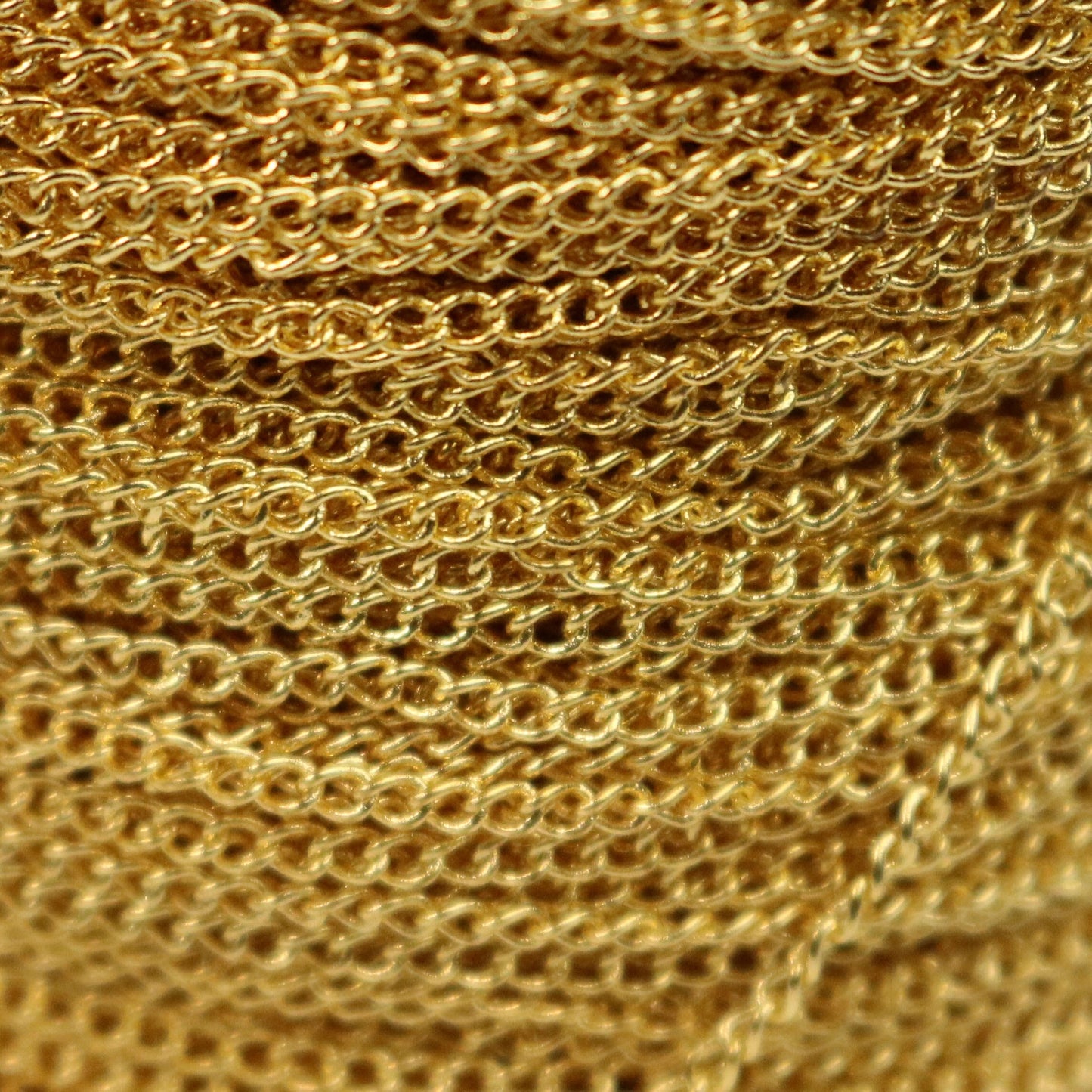 NEWnew 32 ft Gold Plated Solder LARGE Link Curb Chain - 1.6mmx2.0mm SOLDERED Link - 1.6L