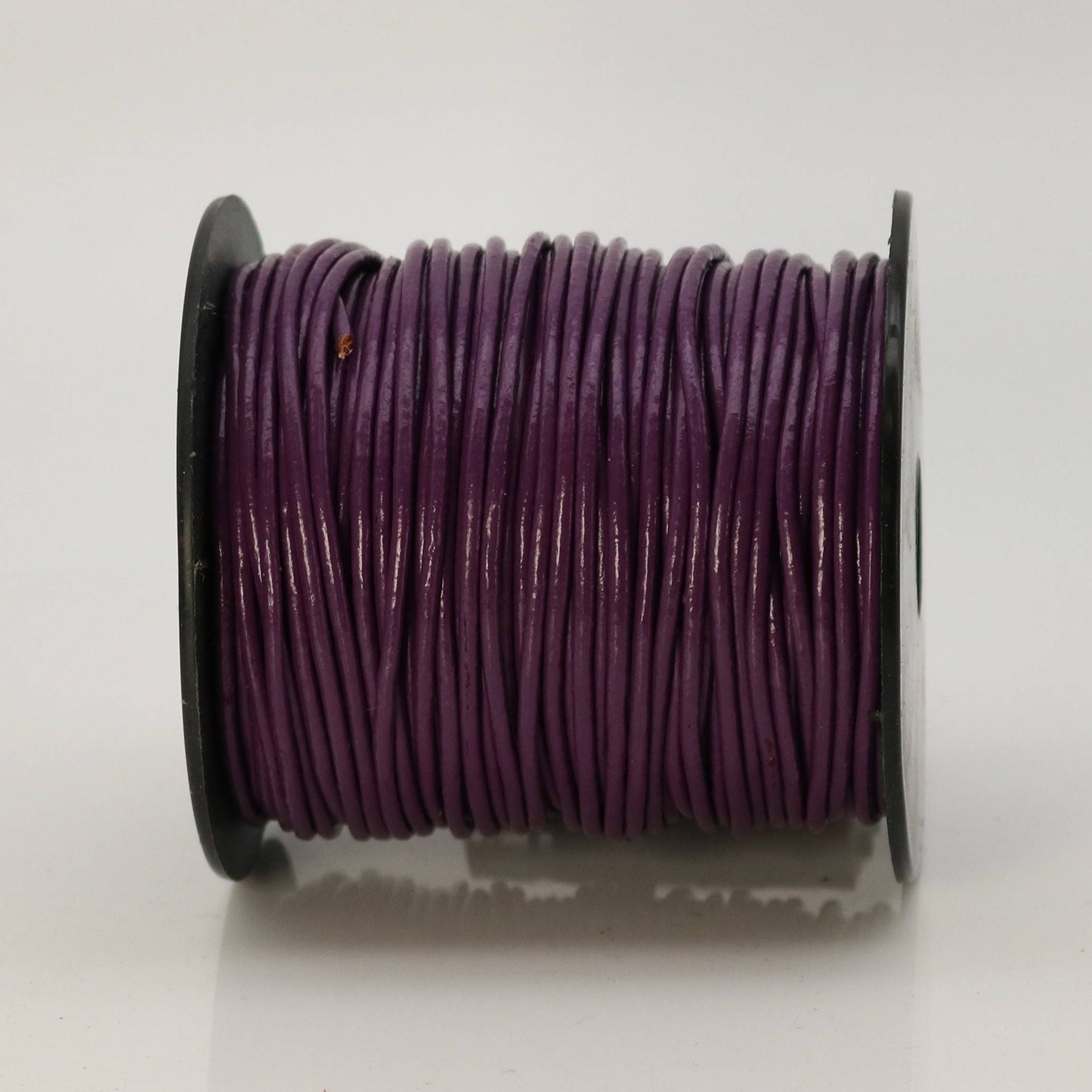5 feet Purple Leather Cord - 2mm Genuine Leather Round Cord (22) - USA Seller