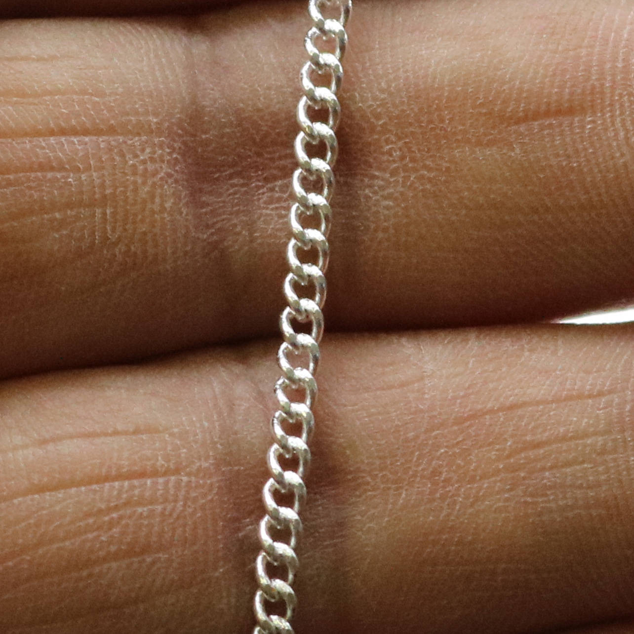 10 ft Sterling Silver Plated SOLDERED FACET sturdy Chunky Curb Chain - 2.7mm width Solder link - with Free Jumpring (10 pcs) - 2.7F