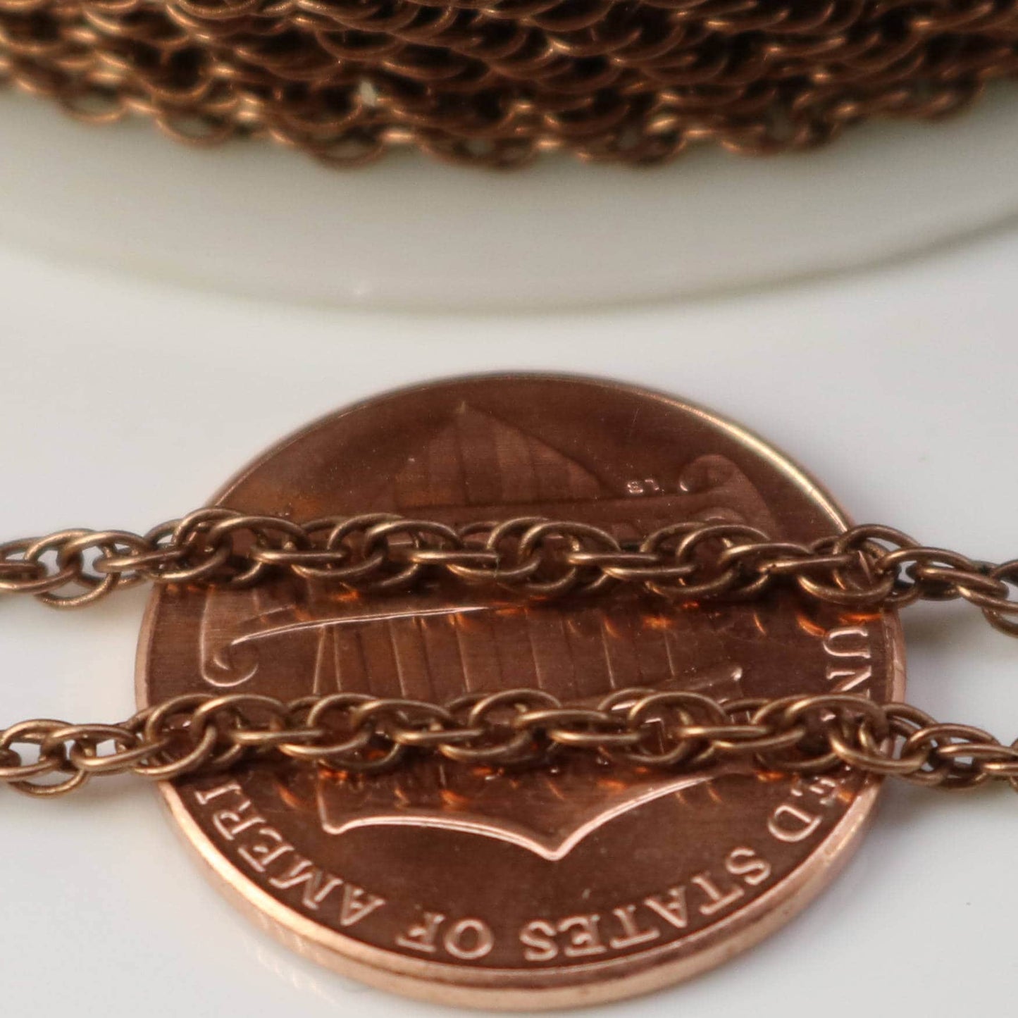 NEWnew 10 feet spool of Antique Copper Plated SOLDERED ROPE Twisted Curb Chain - 2.0mm width Solder link -with Free Matching Jumpring(10pcs)