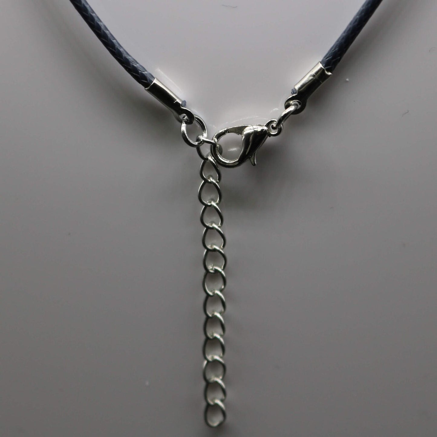 1/5/10/25/50/100pcs 2.0mm 18-20 inch adjustable compressed cotton quality necklace cord - Blue Gray