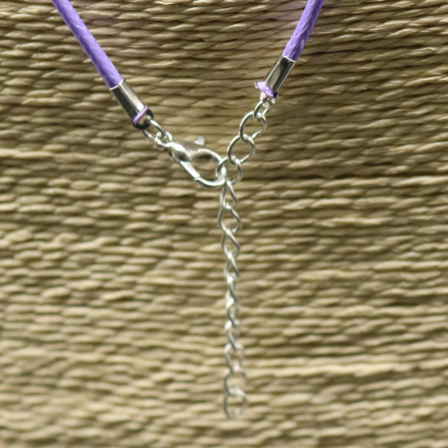 NEW 100 pcs 2.0mm 18-20 inch Adjustable compressed cotton quality necklace cord - Purple