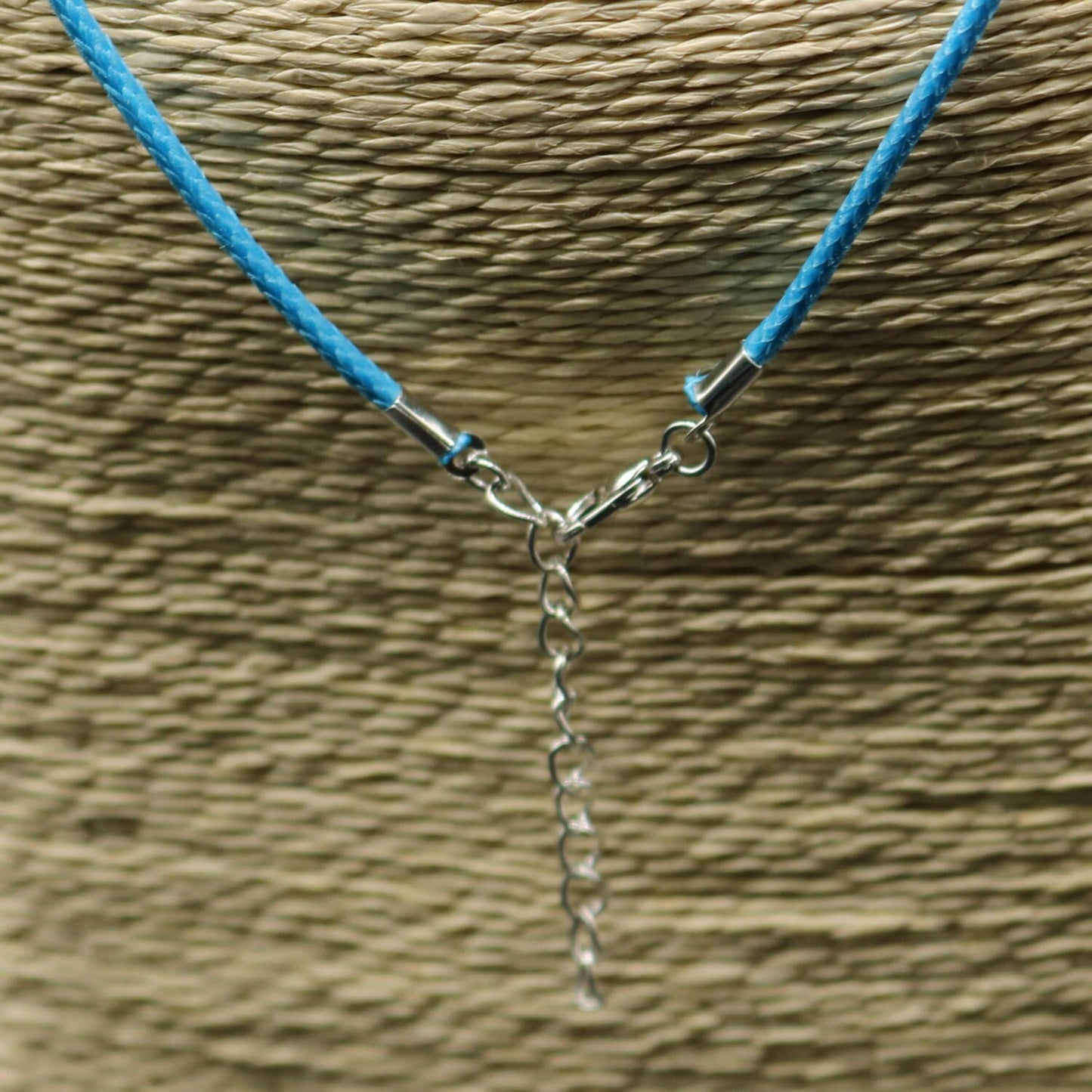 NEW 100 pcs 2.0mm 18-20 inch Adjustable compressed cotton quality necklace cord - Light Blue