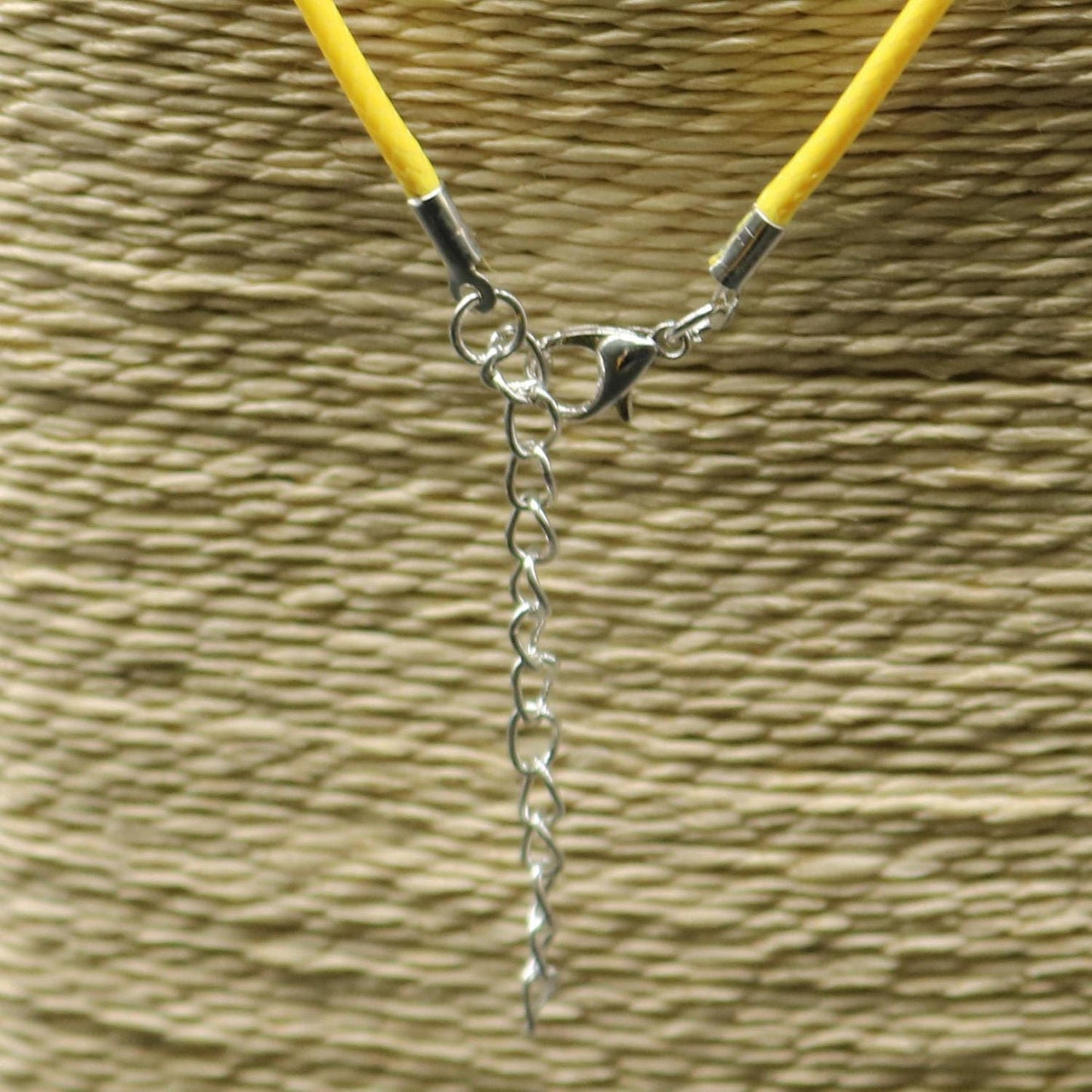 100 pcs 2.0mm 18-20 inch Adjustable compressed cotton quality necklace cord - Yellow