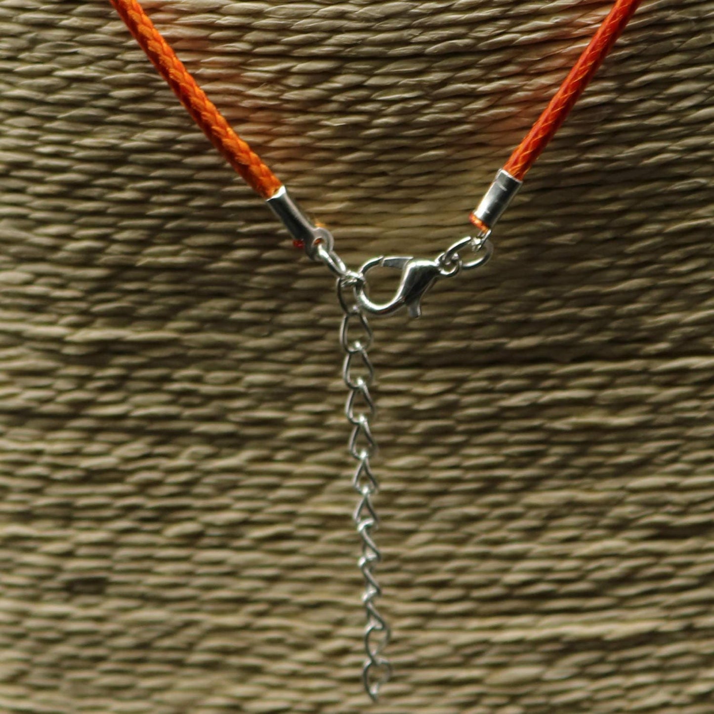 NEW 10pcs 2.0mm 18-20 inch Adjustable compressed cotton quality necklace cord - Orange