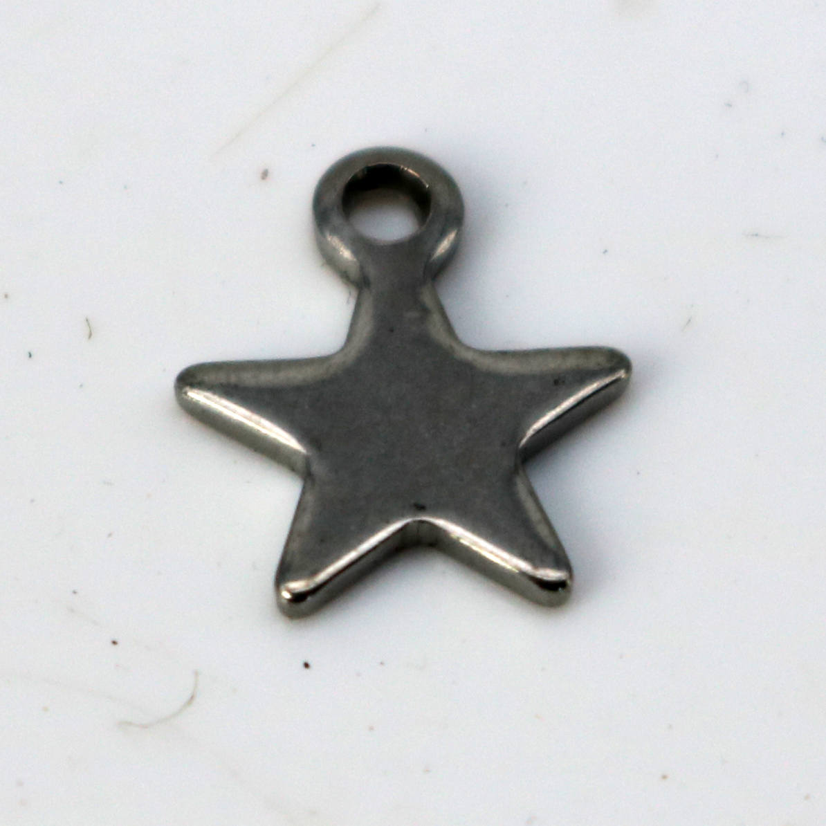 10 pcs Stainless Steel Drop Tags Charms Pendant - Star (Full Star) charms Drop Tag - 9x11mm 19gauge 19G (0.9mm Thickness)