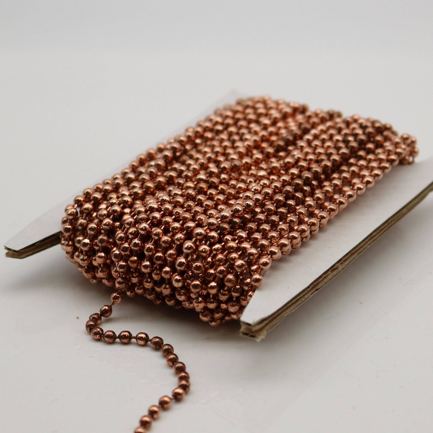 32 ft spool of Bright Copper plated BIG ball chain - 3.2mm Ball Size - 32BALL